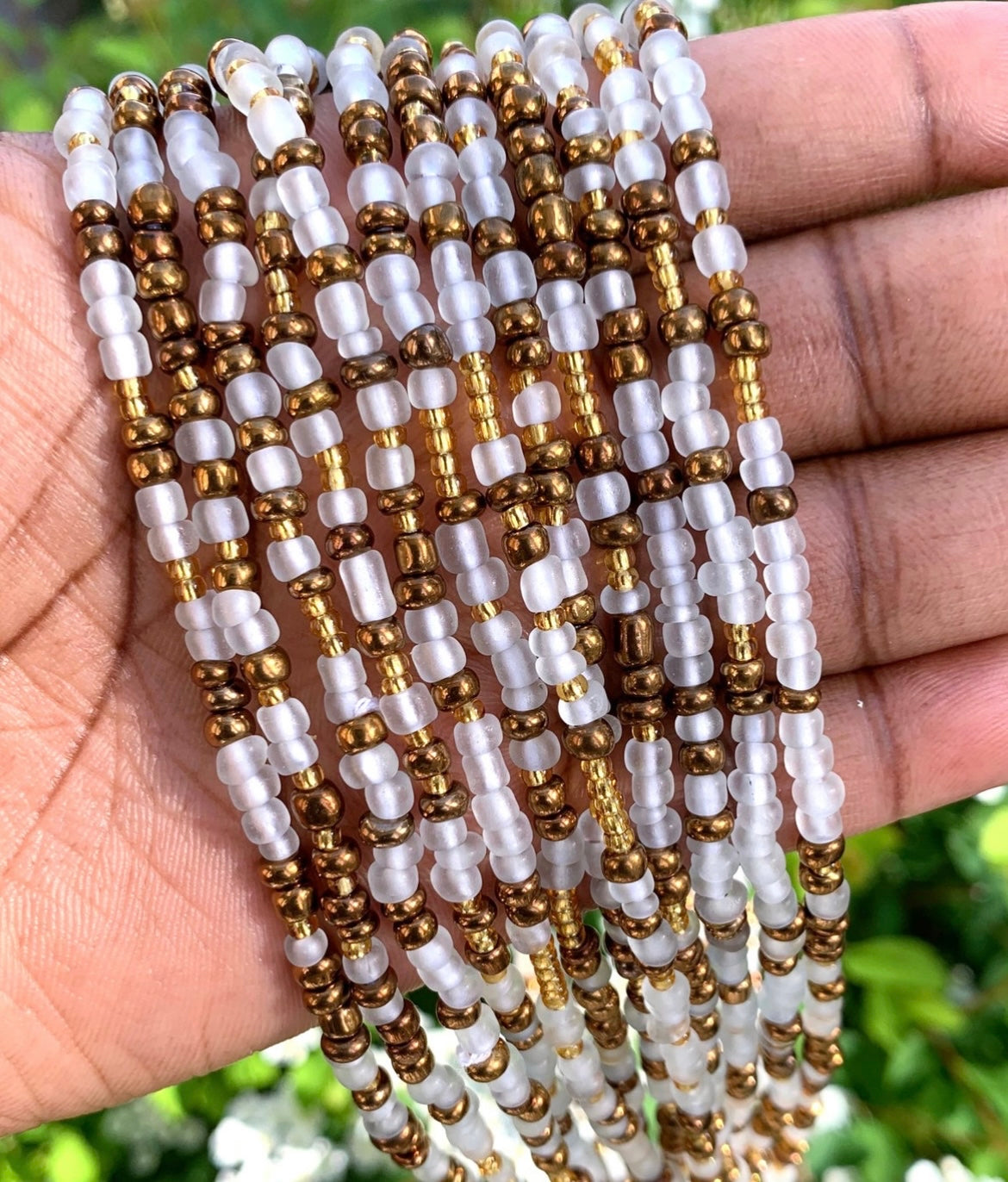 Bronzed Ochre Tie On Waist Beads