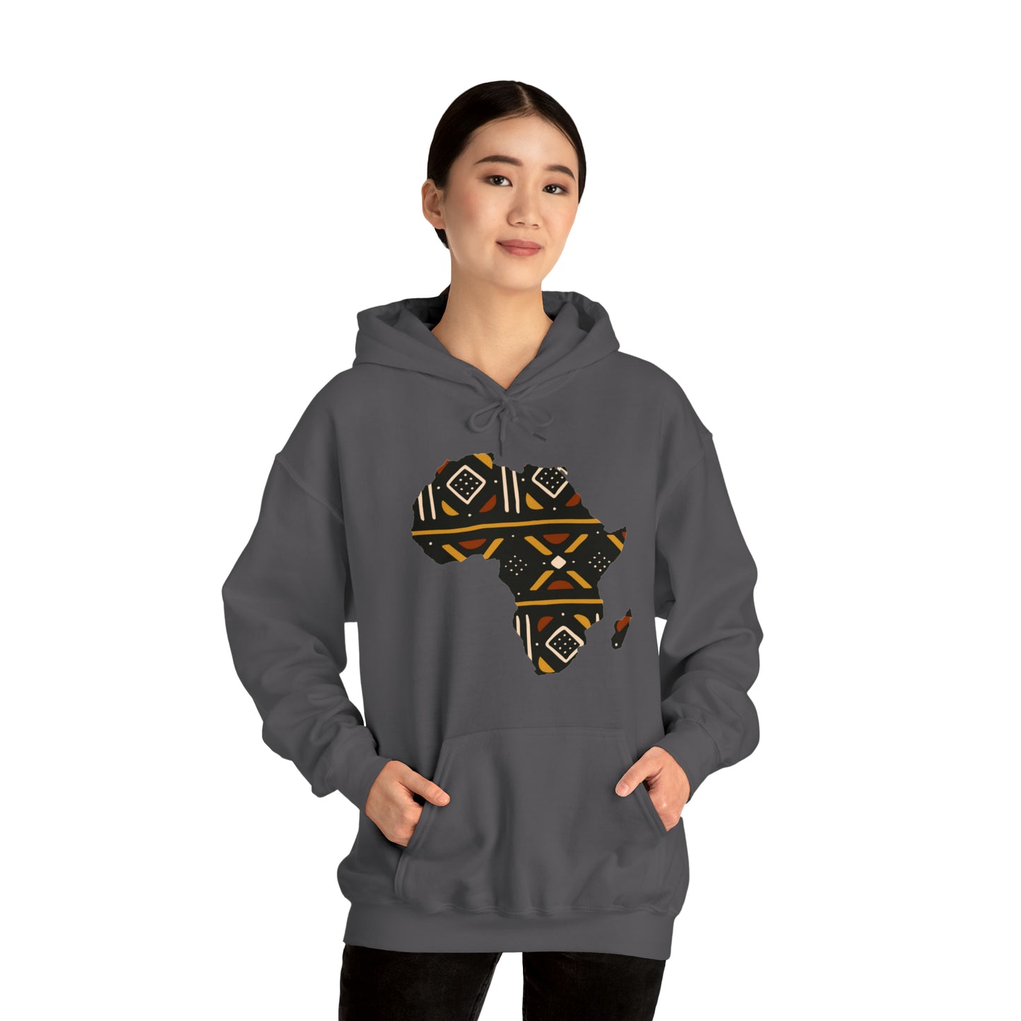 African Print Map Unisex Hoodie Sweatshirt