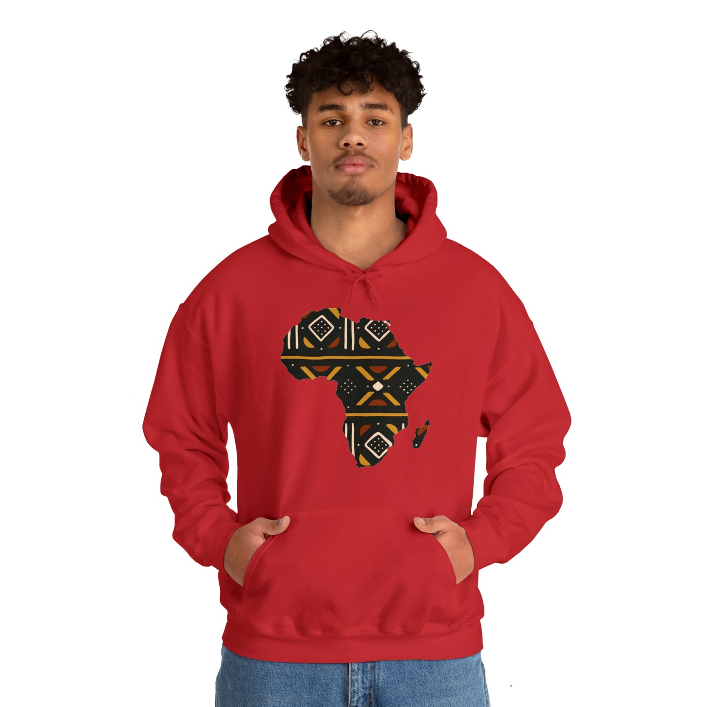 African Print Map Unisex Hoodie Sweatshirt