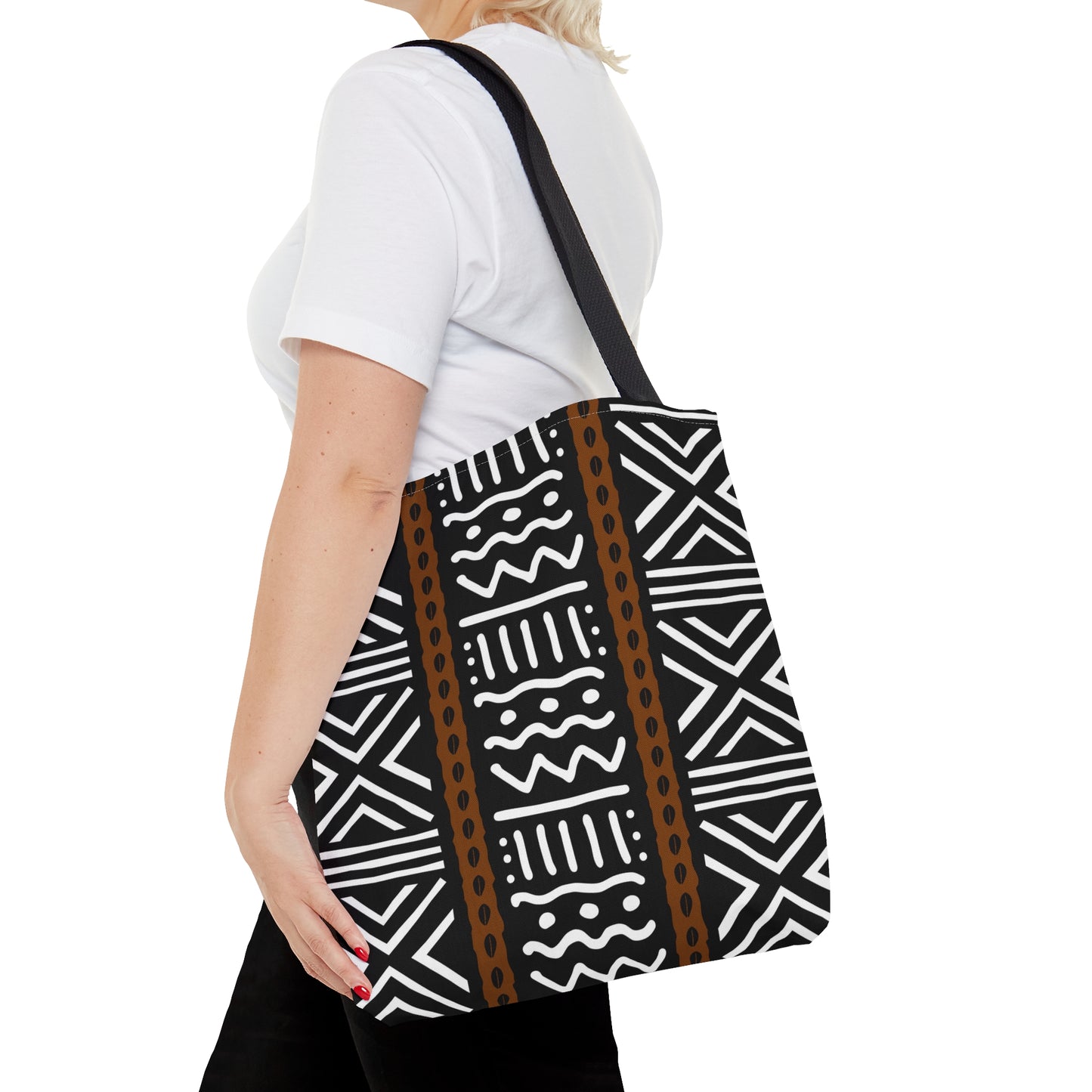 Zena Mud Cloth Print Tote Bag