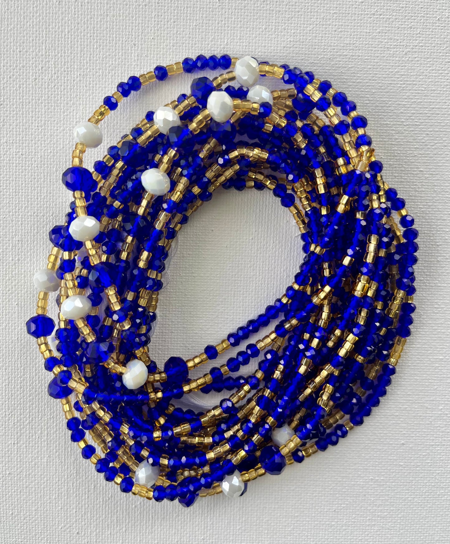 Midnight Blue Lux Tie On Waist Beads