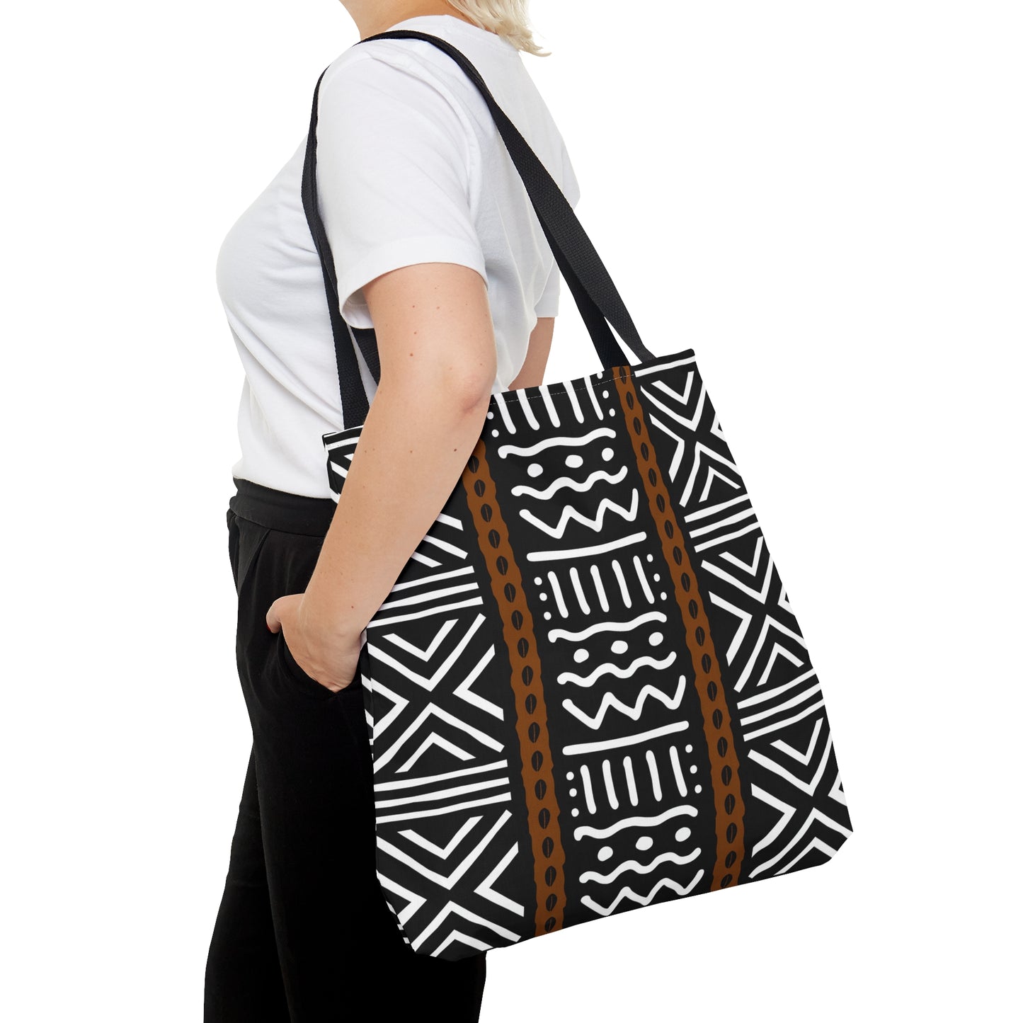 Zena Mud Cloth Print Tote Bag
