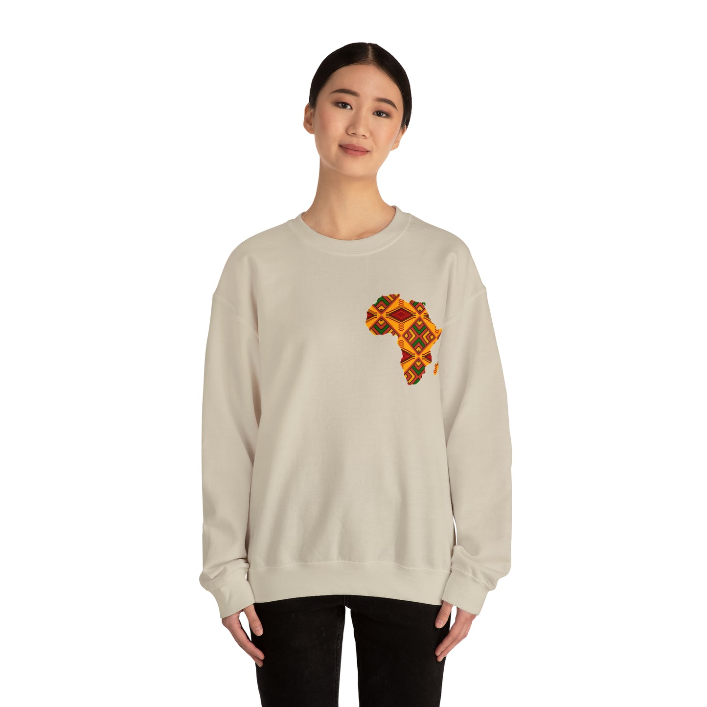Sahara African Print Map Crest Unisex Sweatshirt