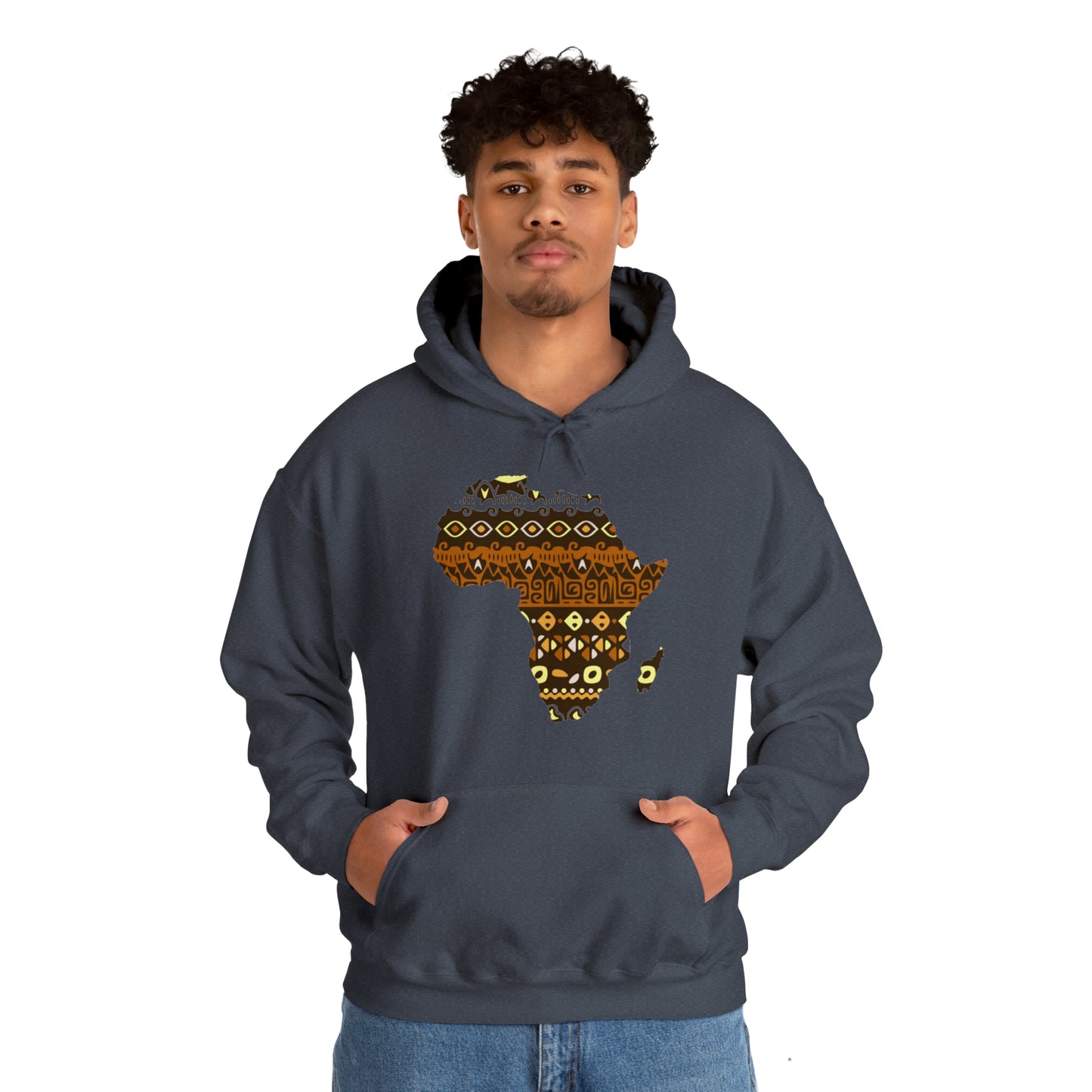 Sahara African Print Map Unisex Hoodie Sweatshirt