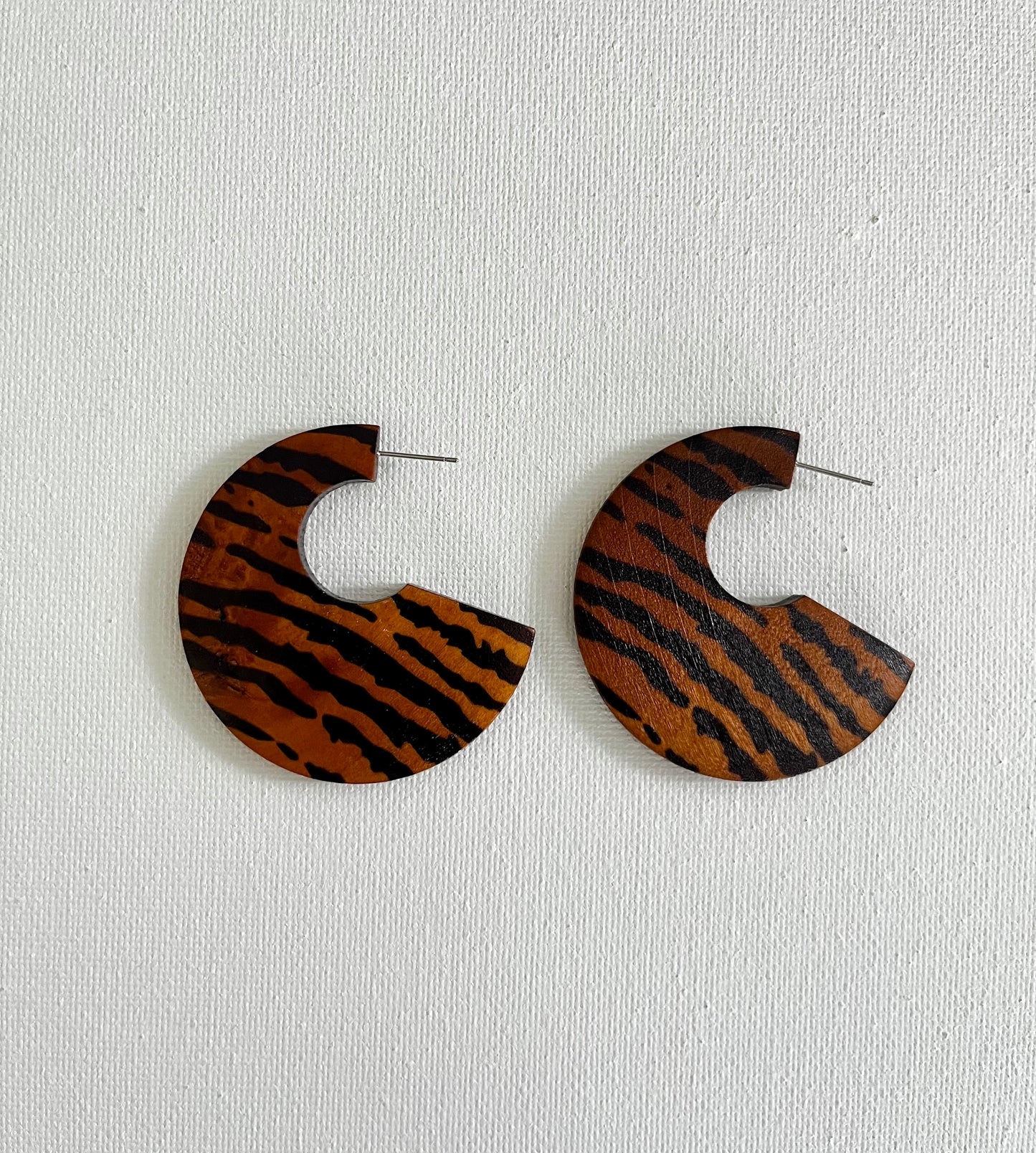 Duapa Wooden Hoop Earrings