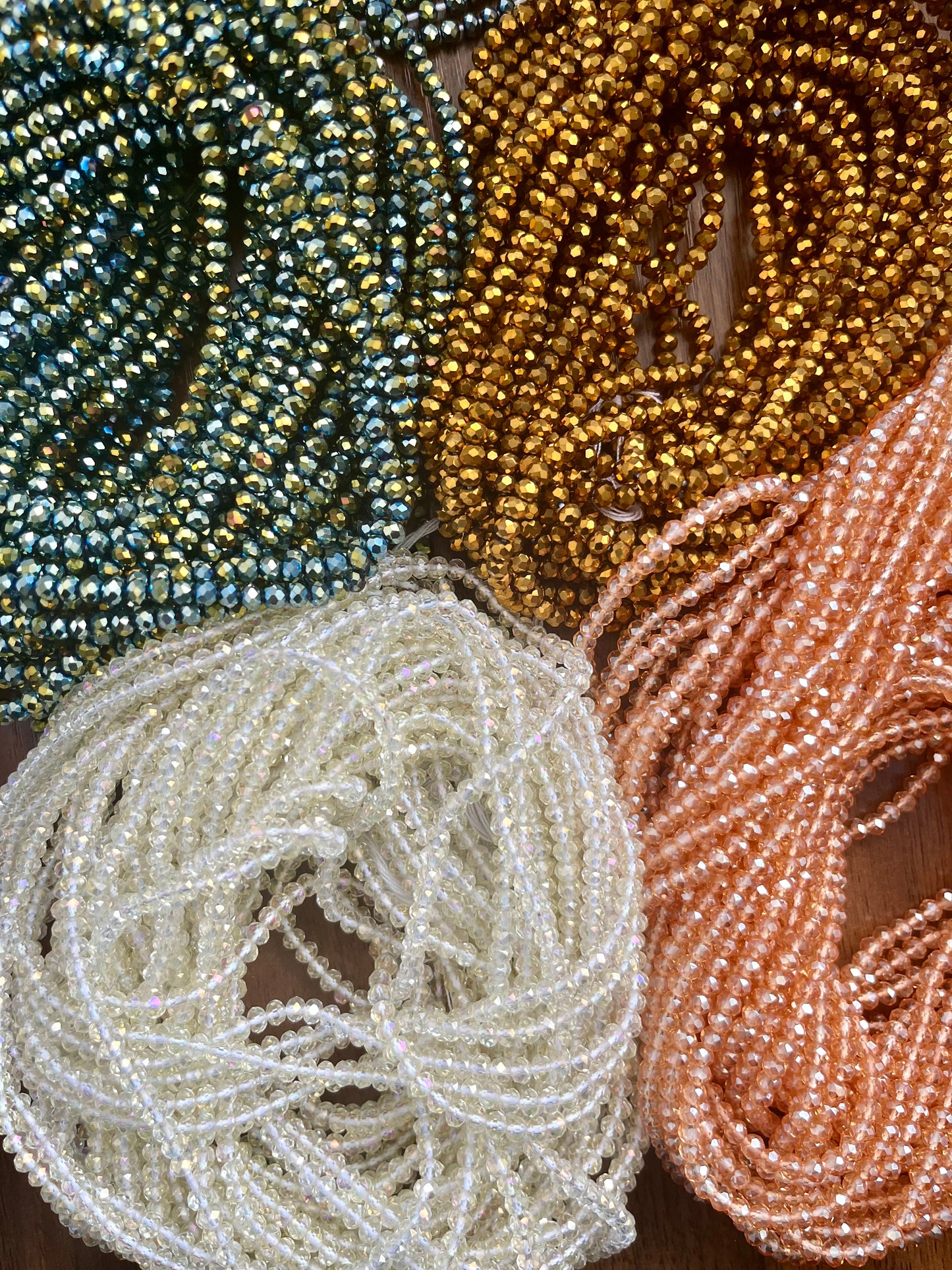 Peachy Sparkle Lux Waist Beads