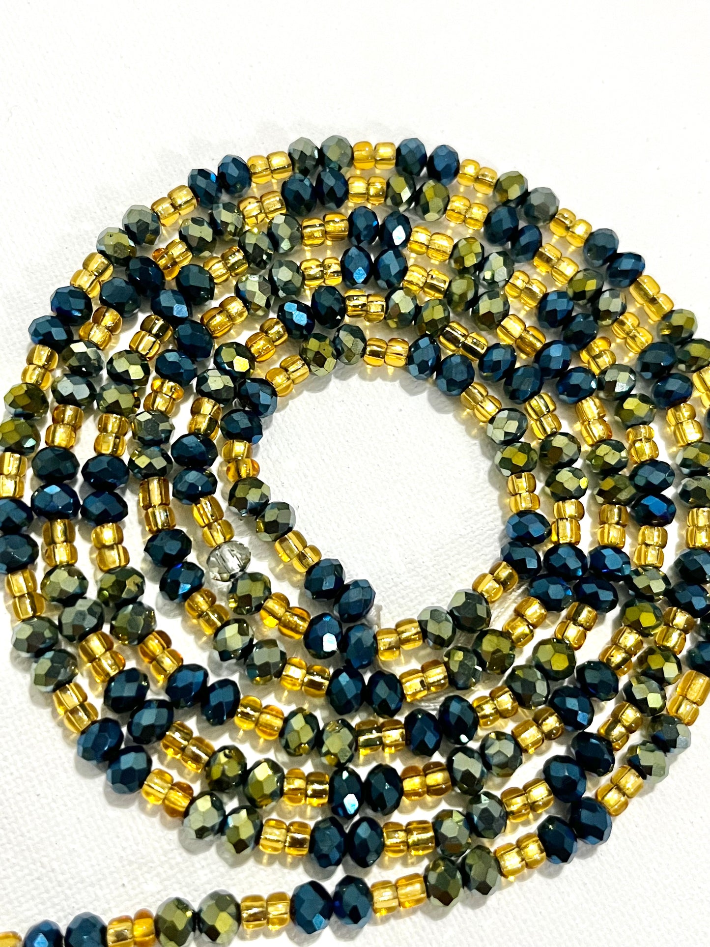 Charming Emerald Thick Tie On Waist Beads