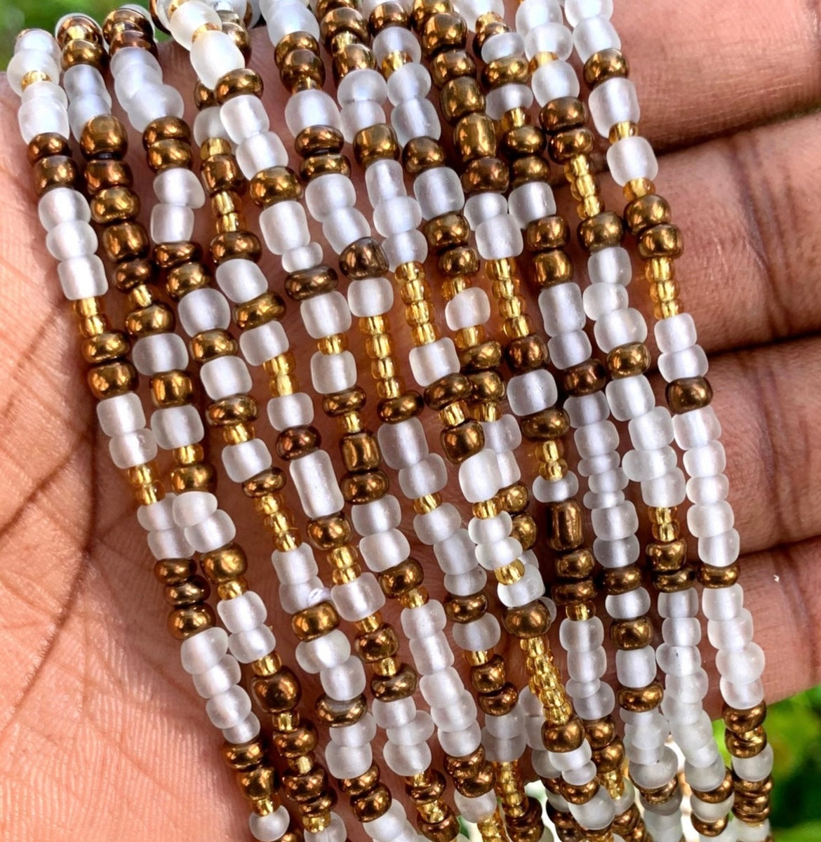 Bronzed Ochre Tie On Waist Beads