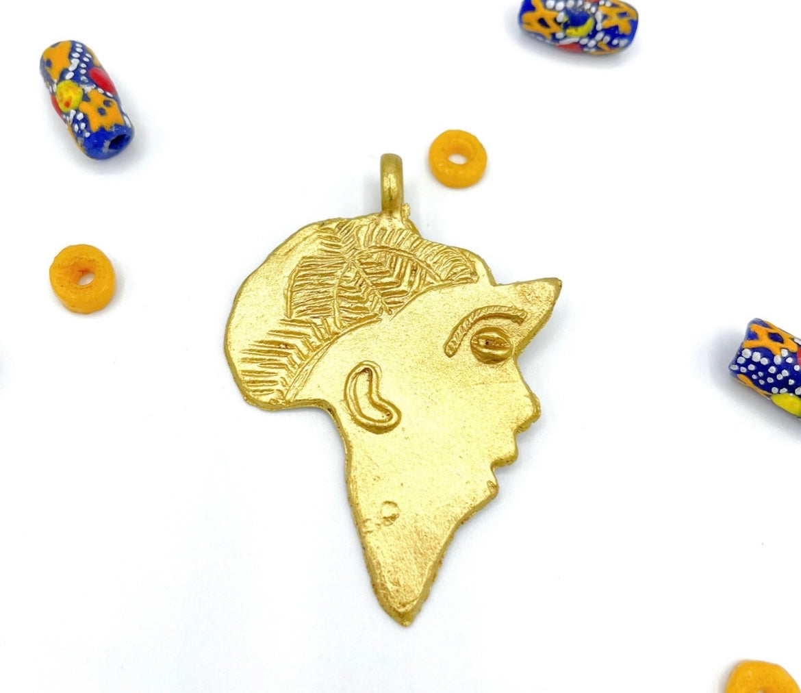 Motherland African Brass Pendant