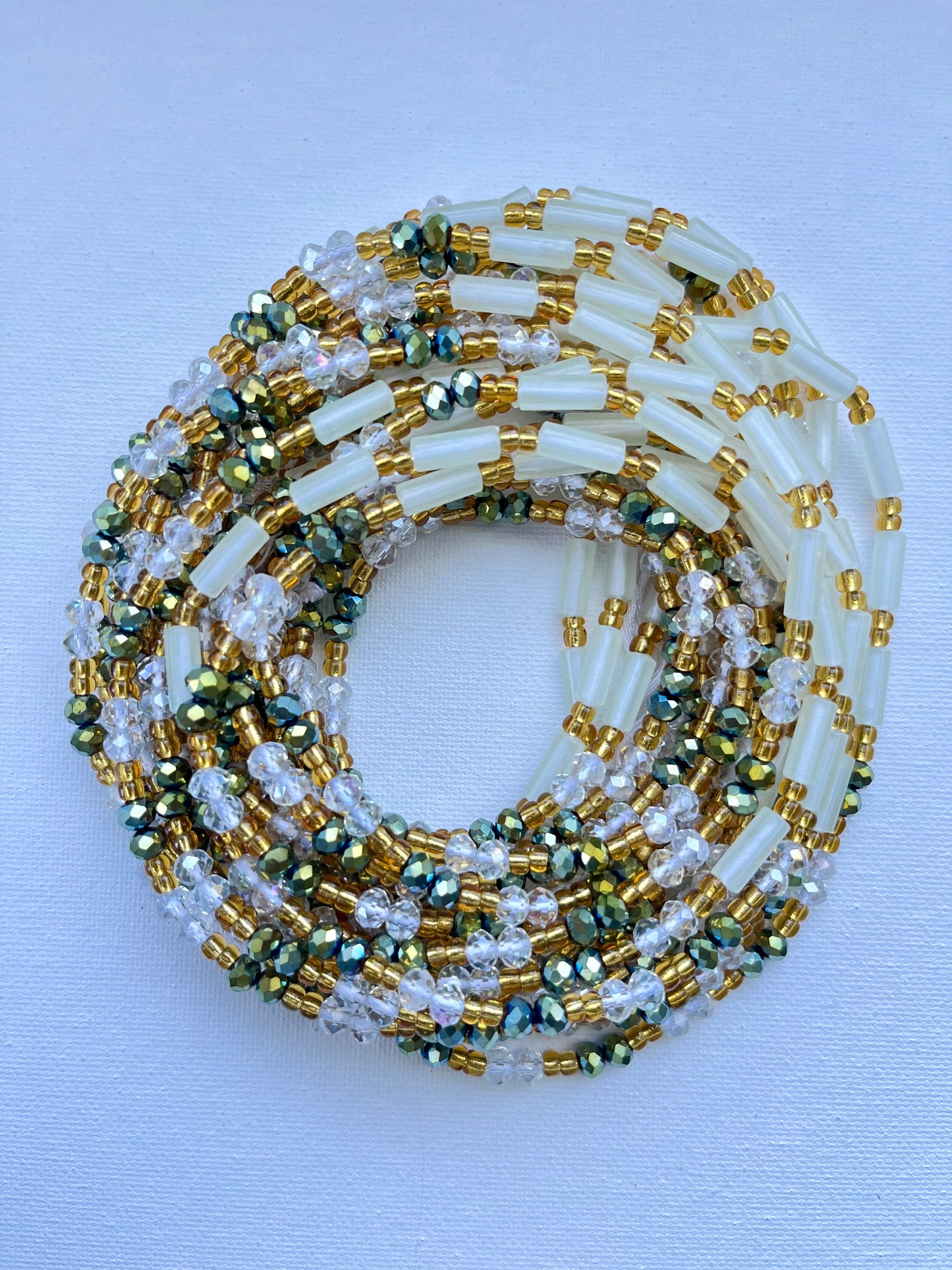 Ever Green Glow In The Dark Thick Tie On Waist Beads