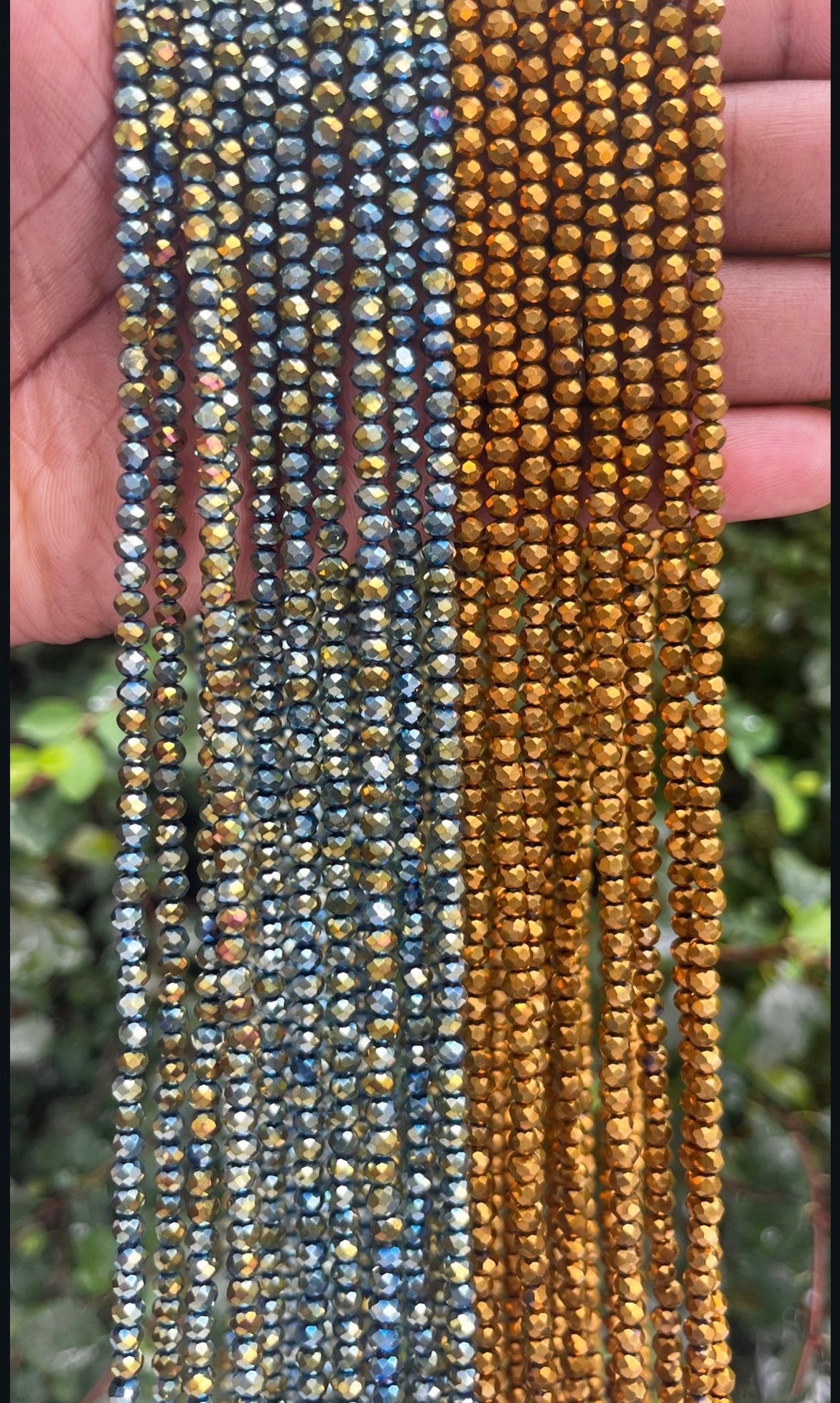 Gilt Sparkle Lux Tie On Waist Beads