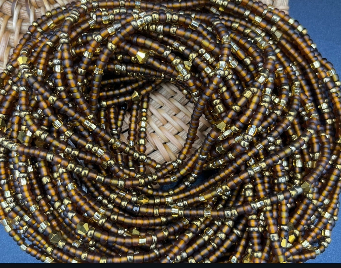 Mocha Tie On Waist Beads