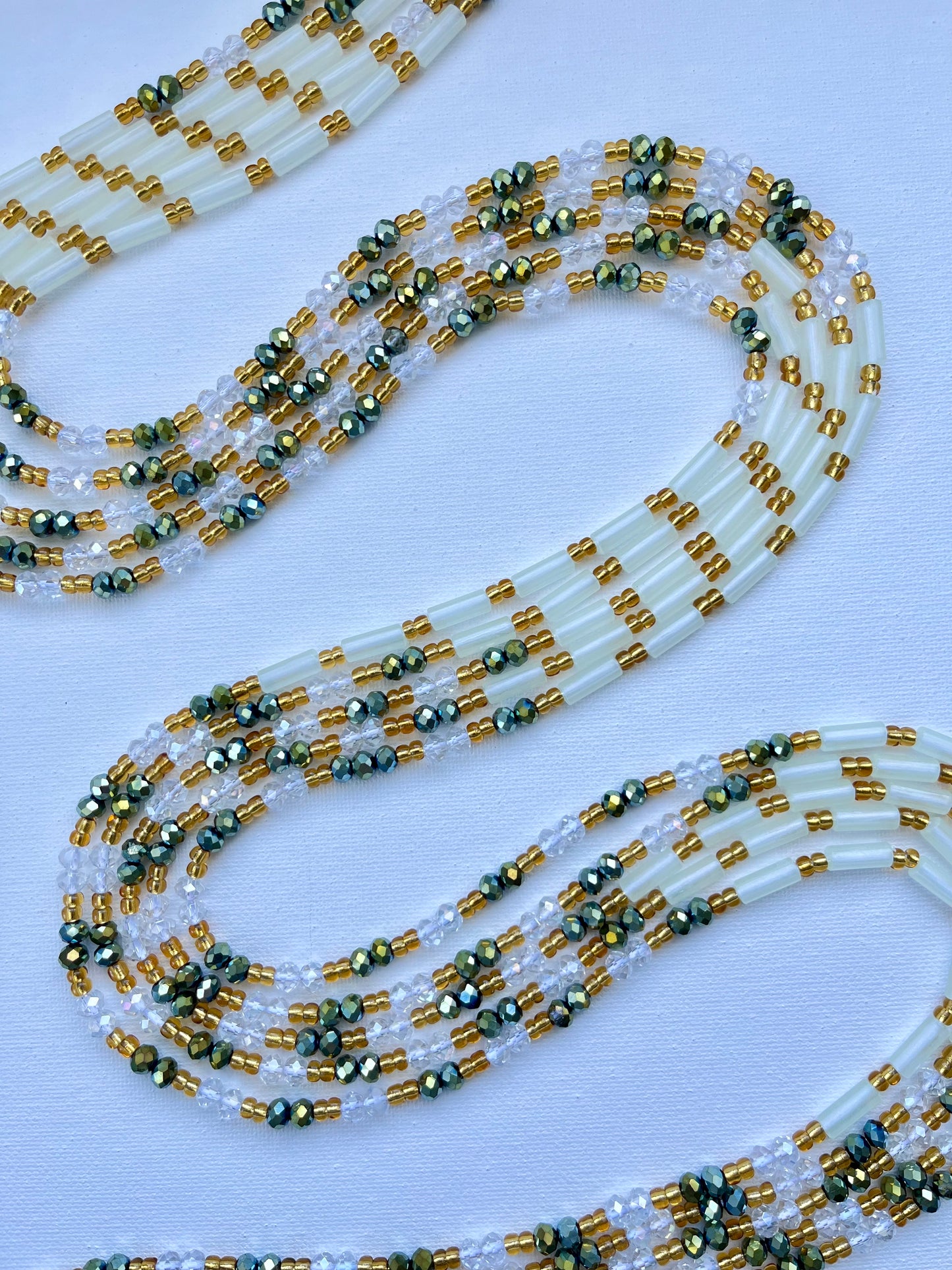 Ever Green Glow In The Dark Thick Tie On Waist Beads