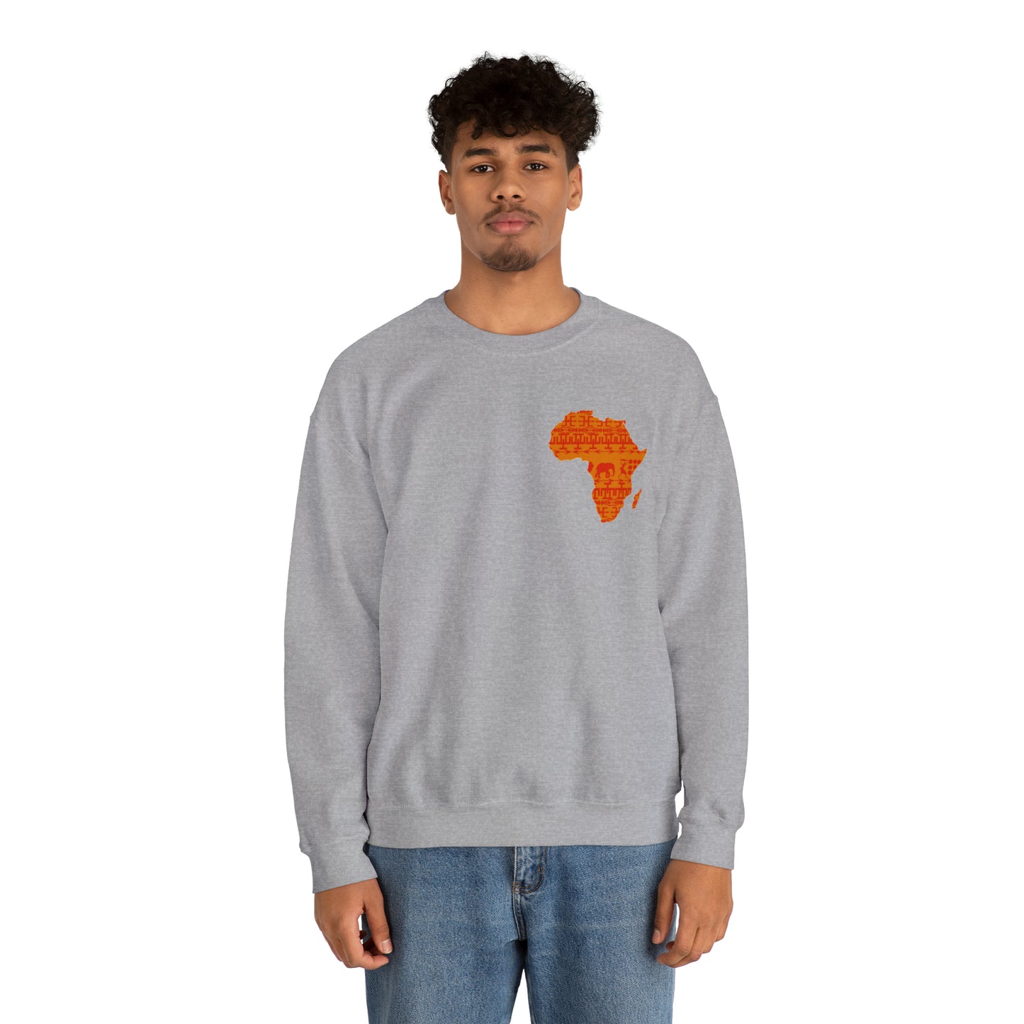 Sahara African Map Print Crest Unisex Sweatshirt