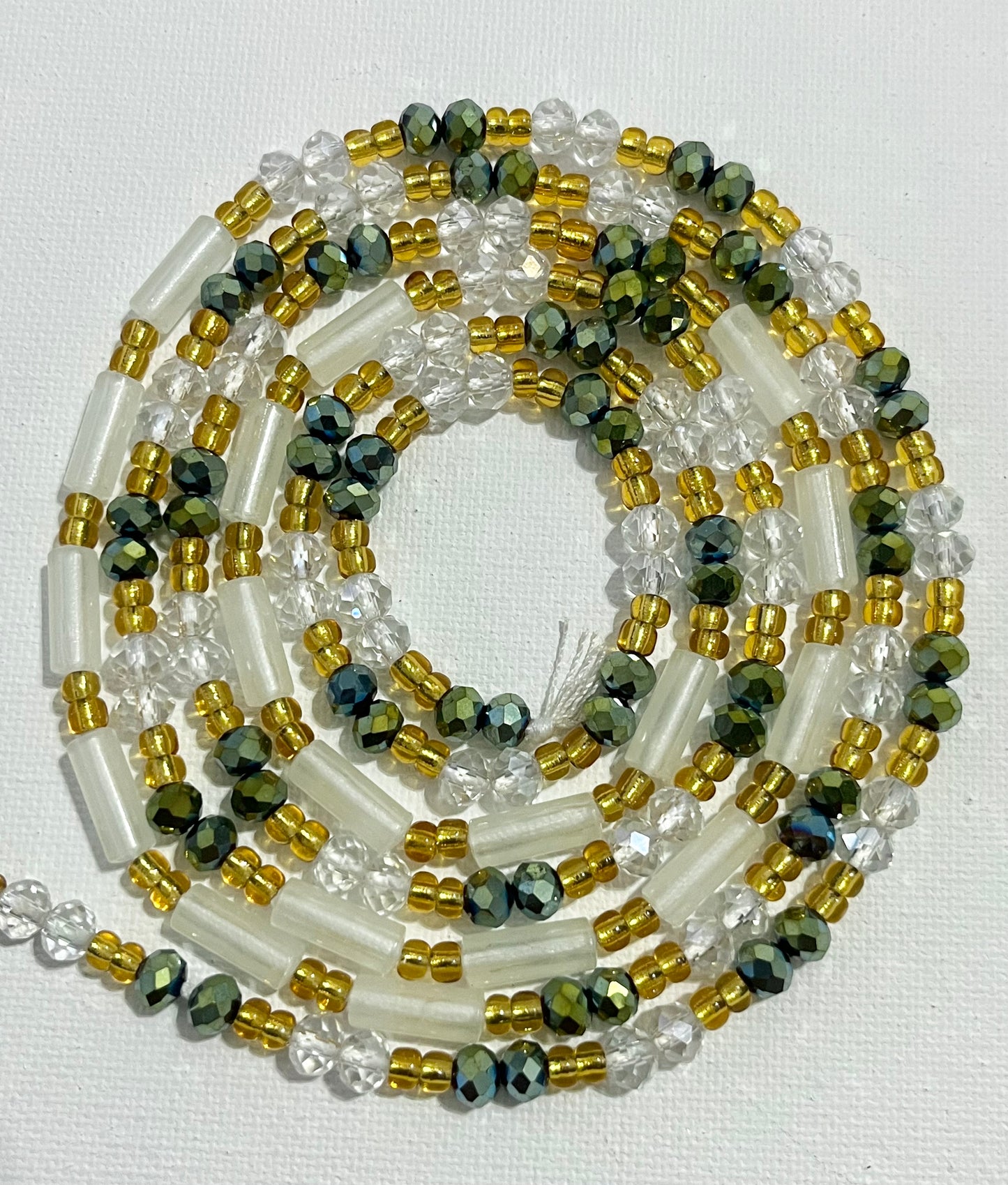 Ever Green Glow In The Dark Thick Tie On Waist Beads