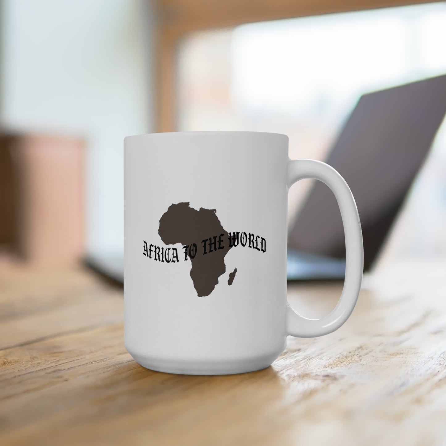 15 oz Africa To The World Taupe Coffee Mug