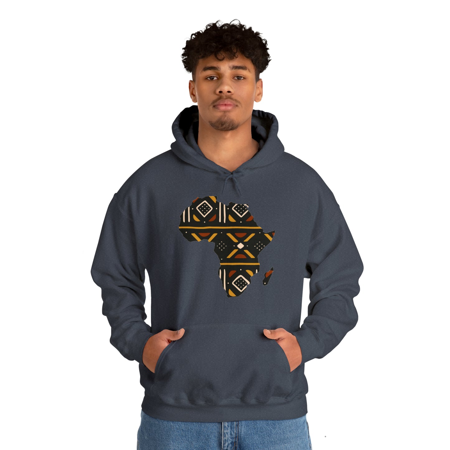 African Print Map Unisex Hoodie Sweatshirt