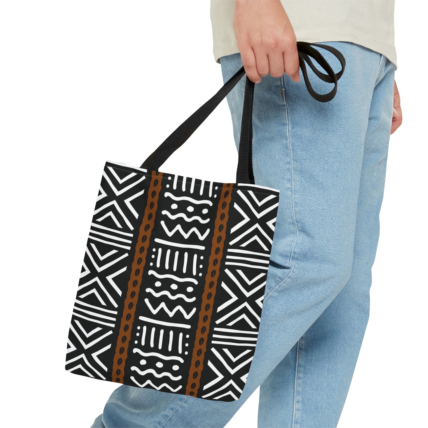 Zena Mud Cloth Print Tote Bag