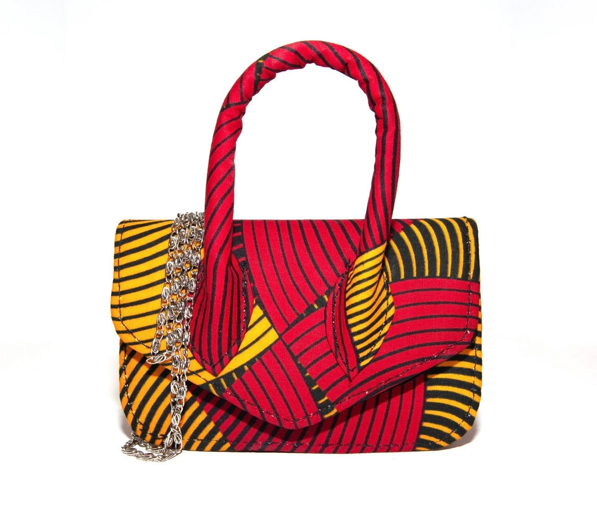 Kabuki Carmine African Print Mini Bag