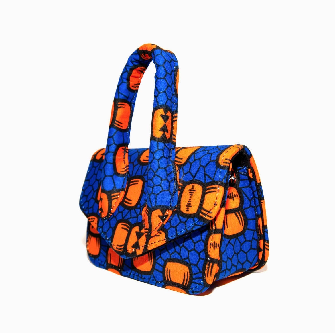 Kabuki Royal Blue African Print Mini Bag