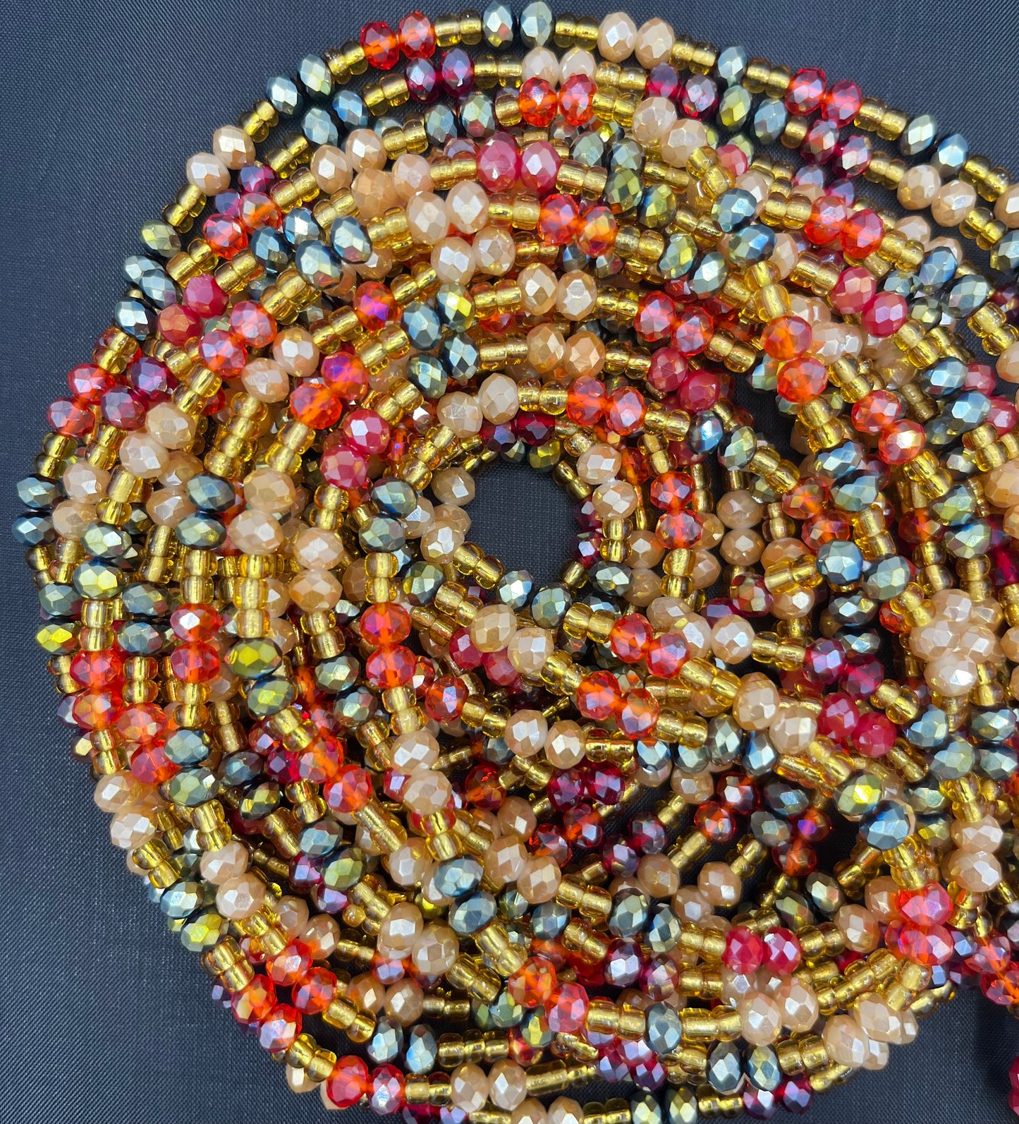 Skittles Thick Tie On Waist Beads