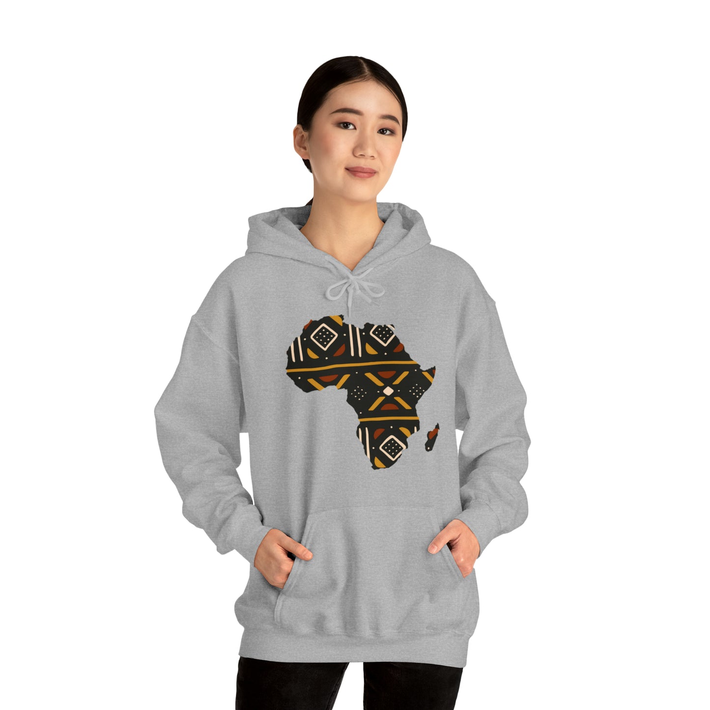 African Print Map Unisex Hoodie Sweatshirt
