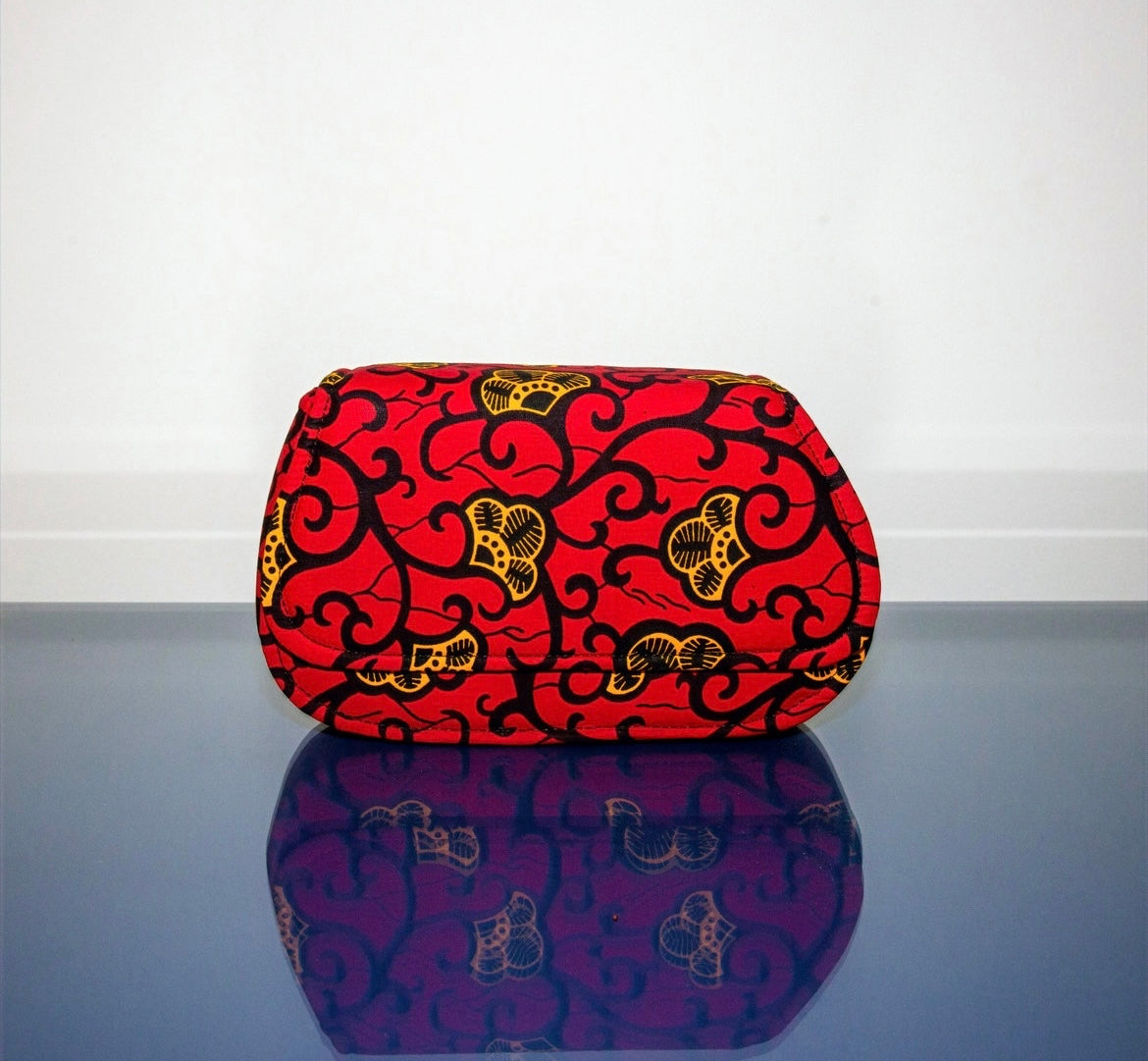 Nasara Maroon African Print Bag