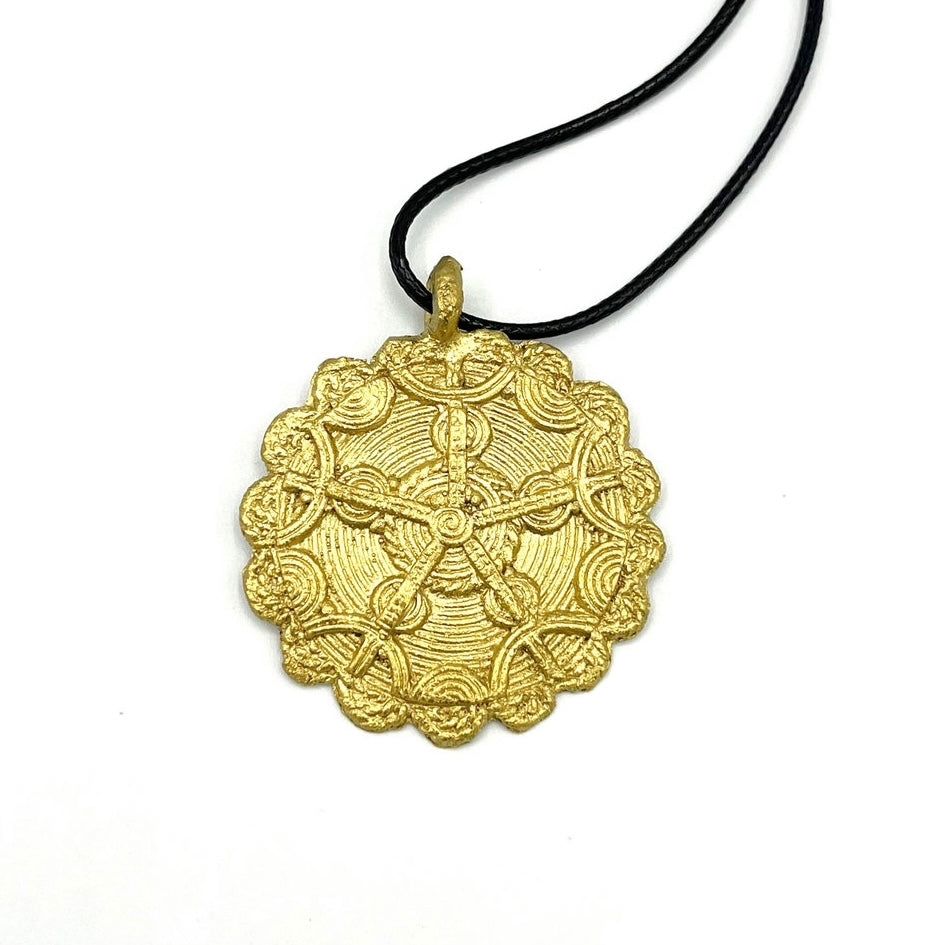 Aniwa Adinkra Brass Pendant