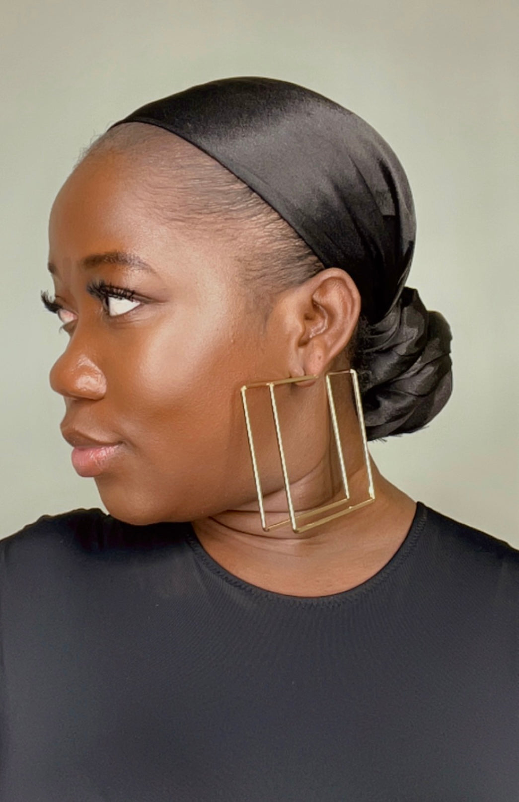 Gold Square Hoop Earrings