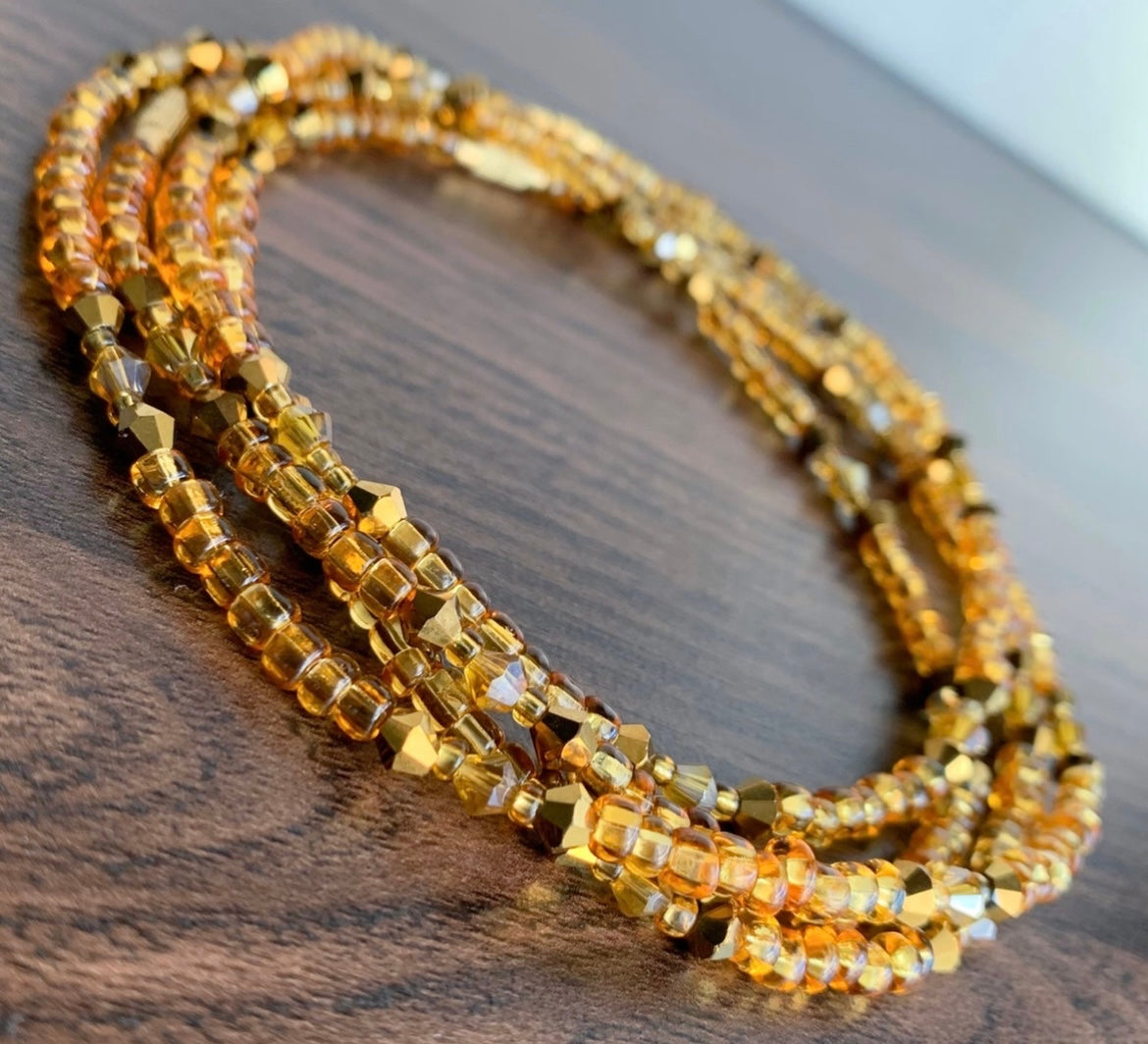 Golden Crystal Anklet