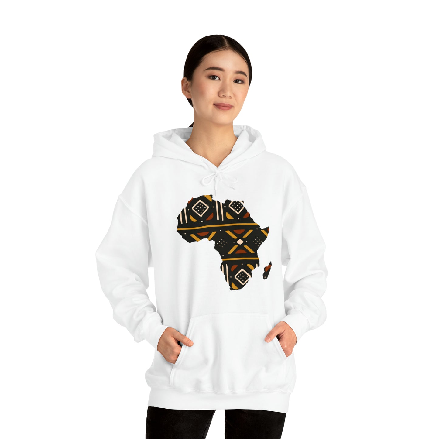 African Print Map Unisex Hoodie Sweatshirt