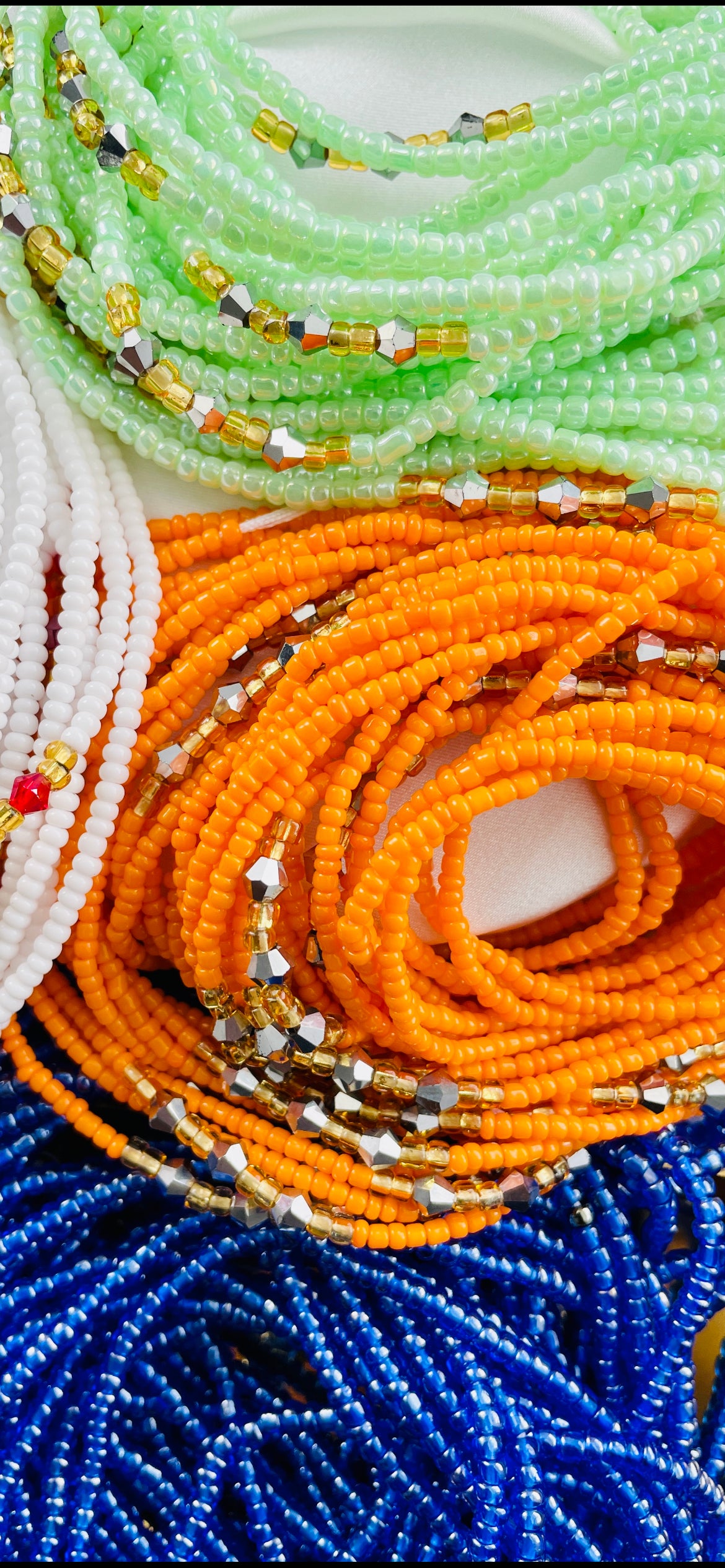 Tangelo Tie On Waist Beads