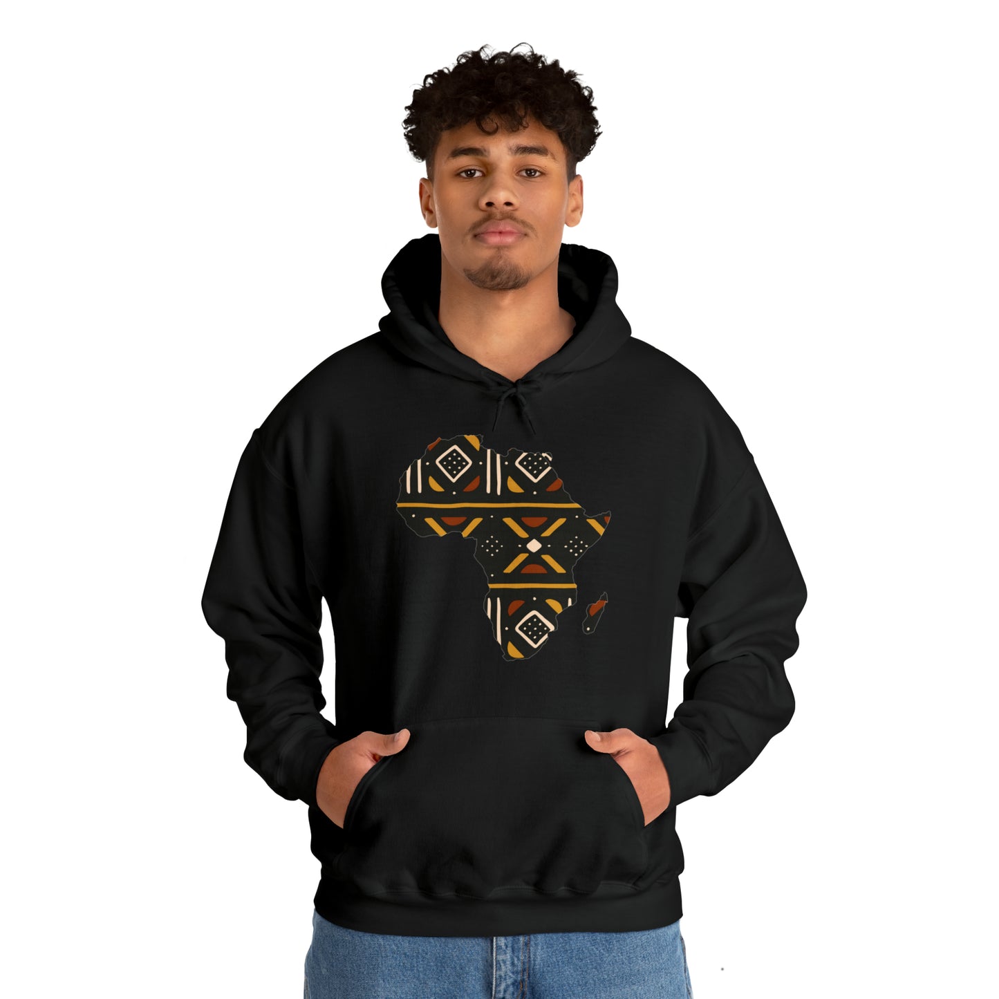 African Print Map Unisex Hoodie Sweatshirt