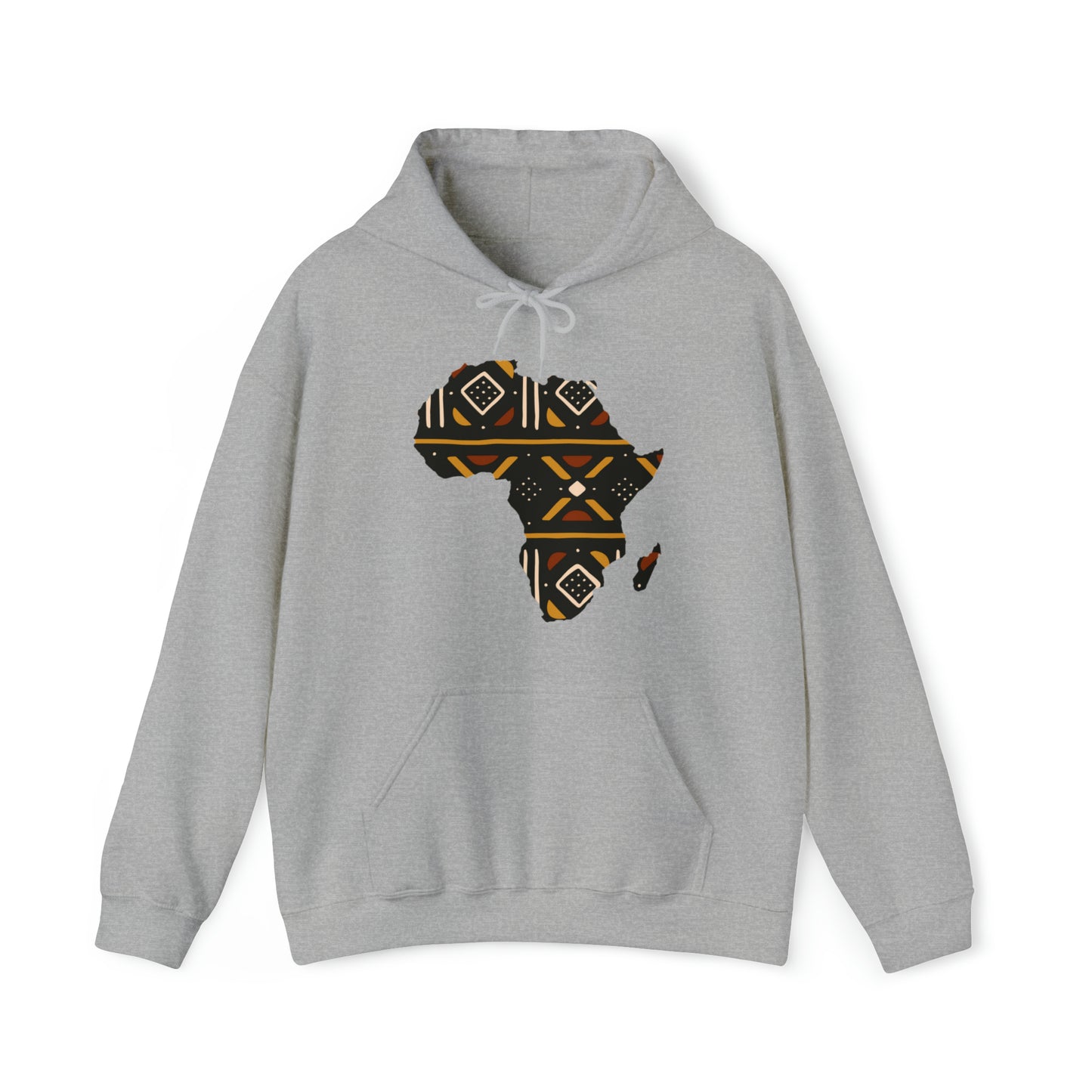 African Print Map Unisex Hoodie Sweatshirt