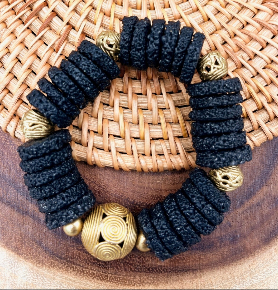 Duase Brass Glass Beads Bracelet