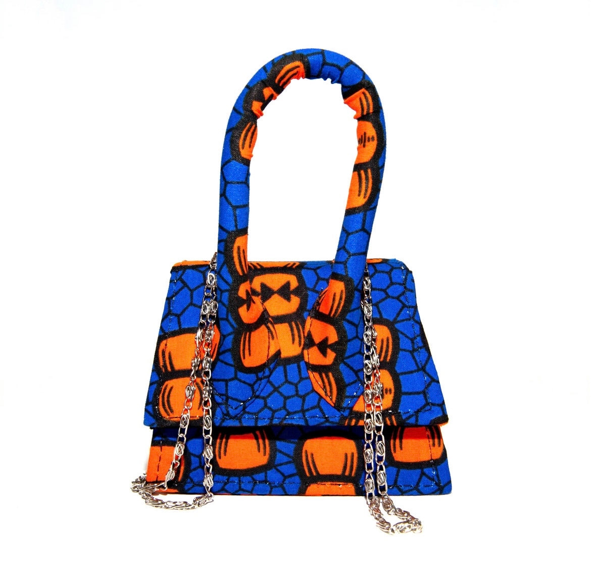 Akiti Royal Blue African Print Mini Bag