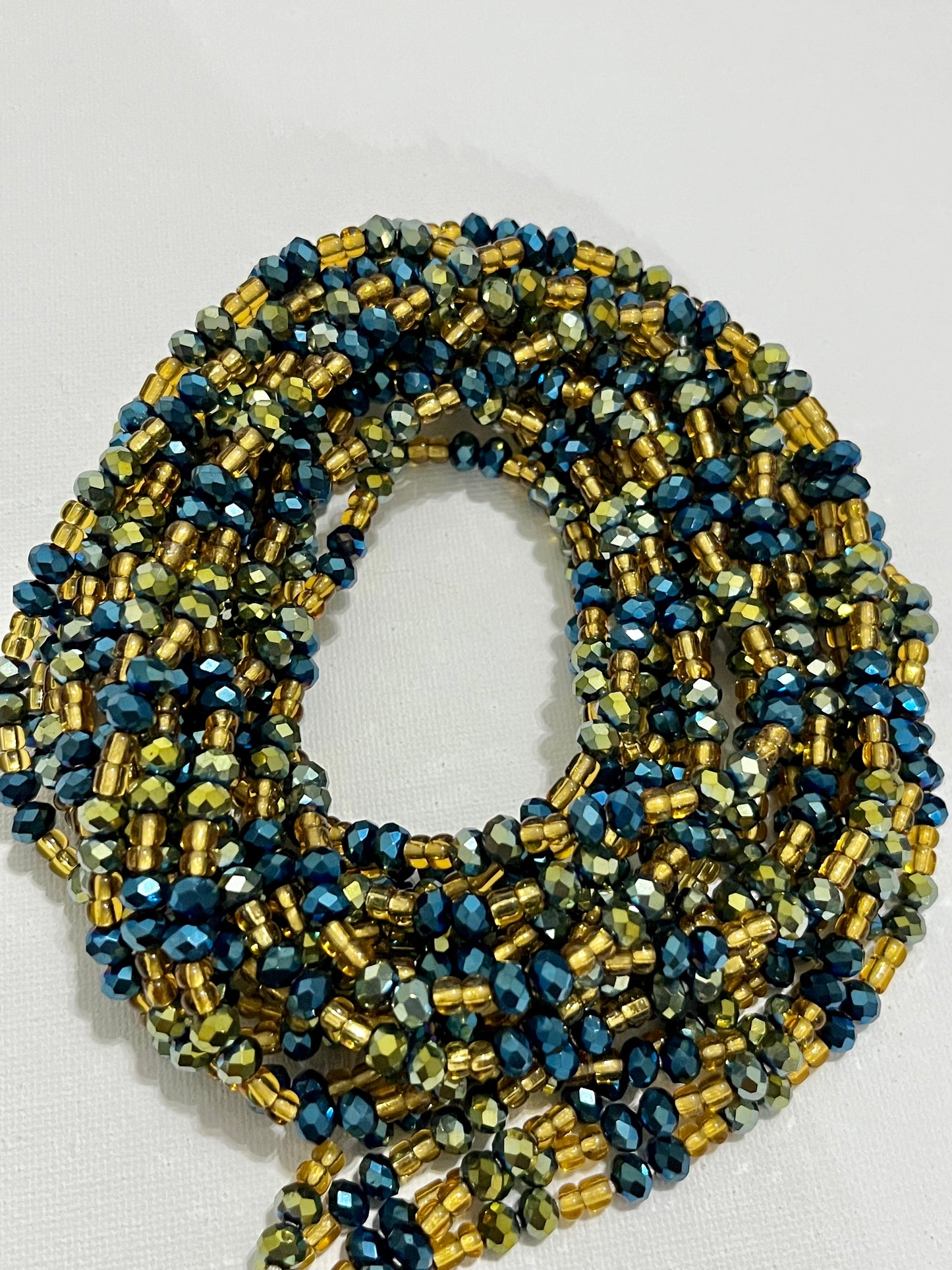 Charming Emerald Thick Tie On Waist Beads