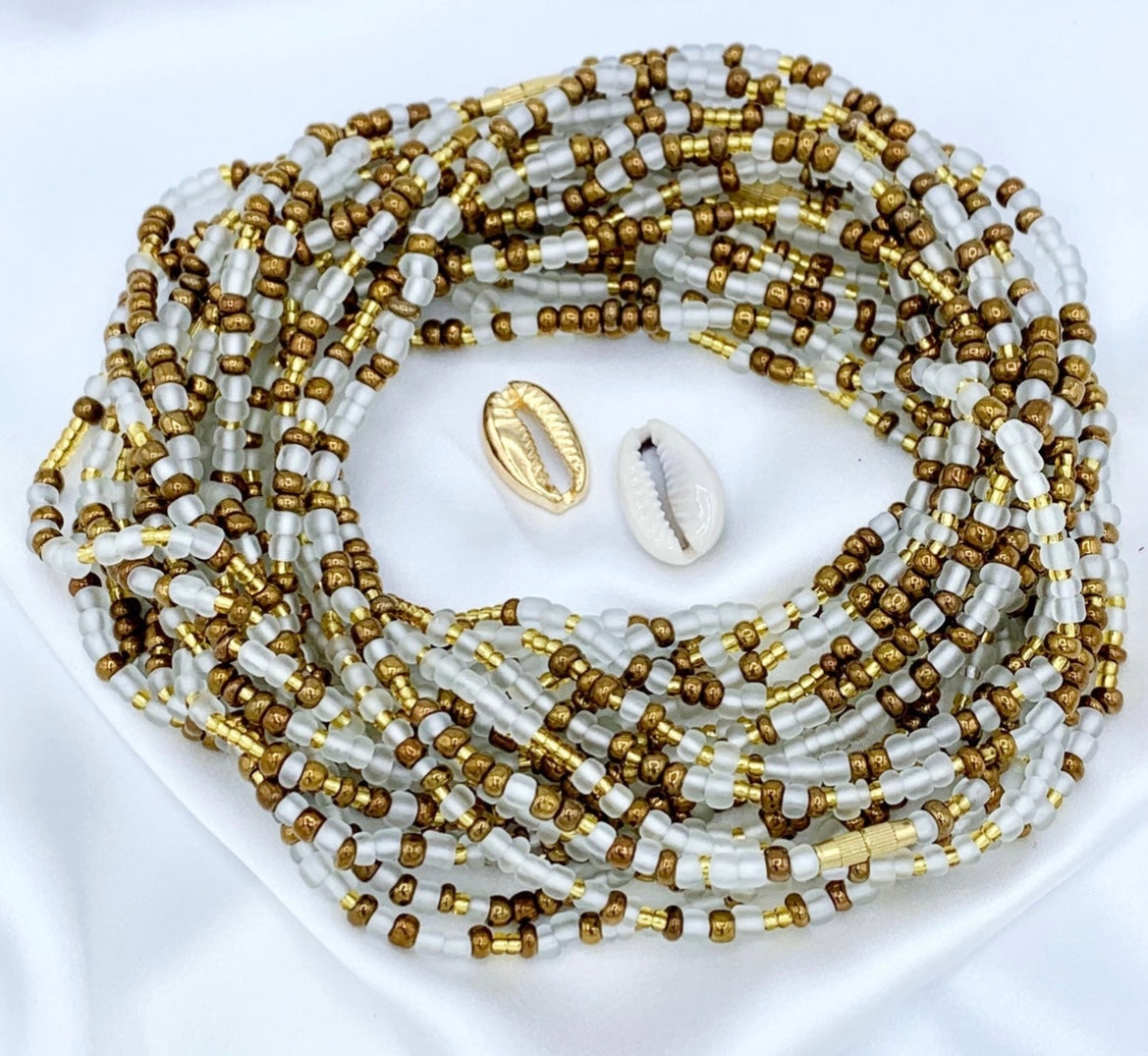 Bronzed Ochre Tie On Waist Beads