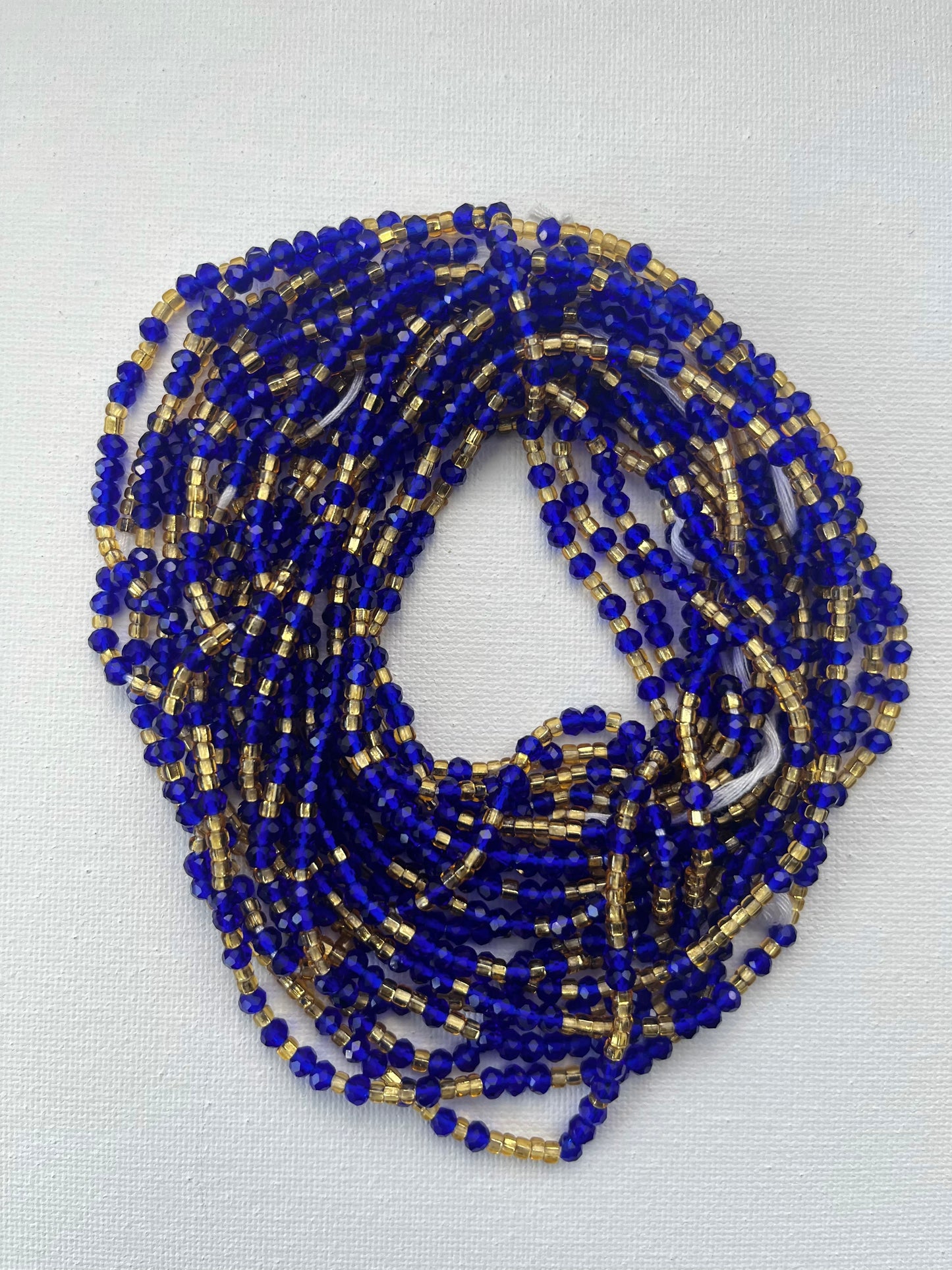 Sapphire Tie On Waist Beads