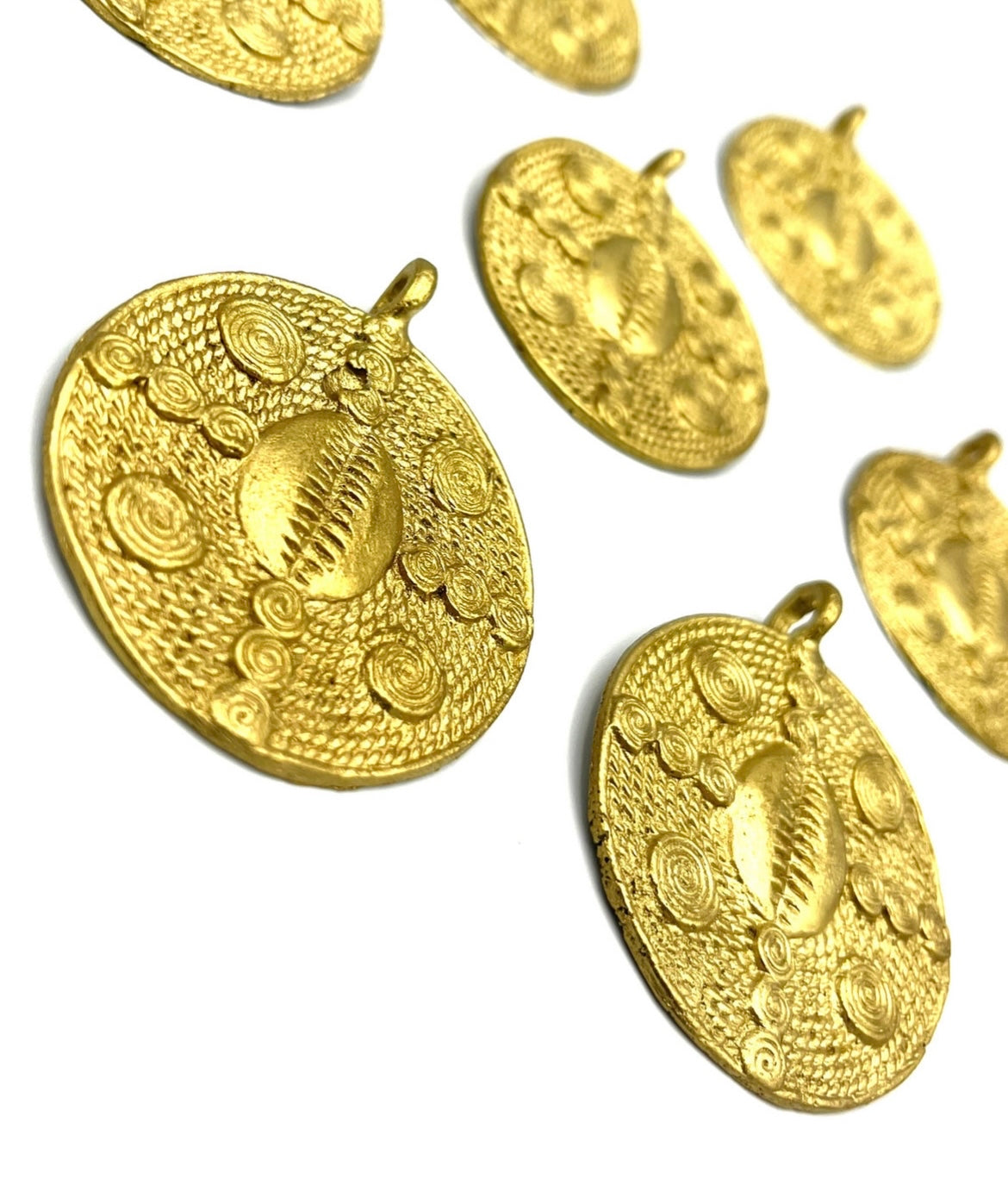 Cowrie African Brass Pendant