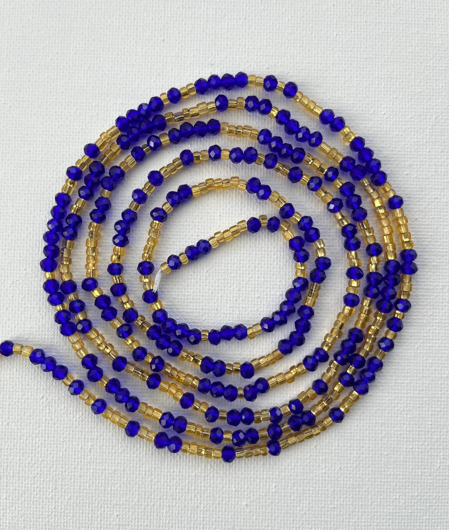 Sapphire Tie On Waist Beads
