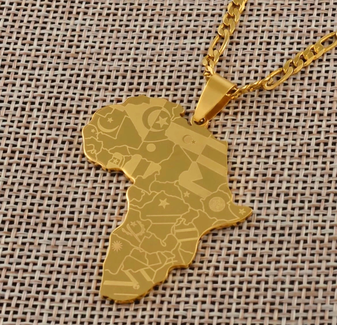 Motherland African Map Necklace
