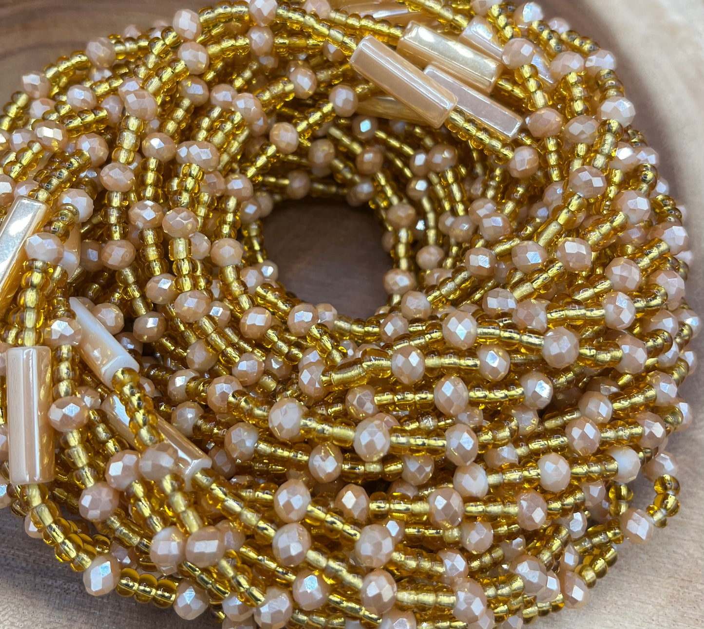 Champagne Glory Thick Waist Beads