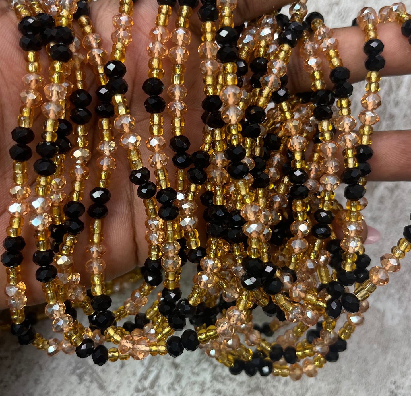 Radiant Elegance Thick Tie On Waist Beads