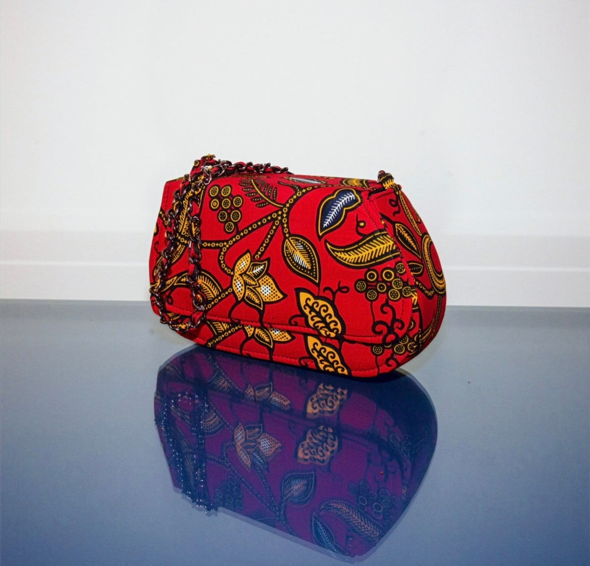 Nasara Crimson African Print Bag