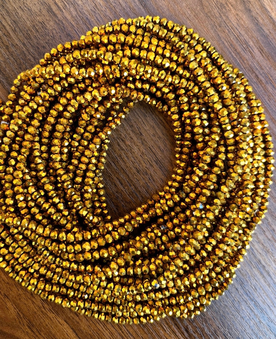 Gilt Sparkle Lux Tie On Waist Beads