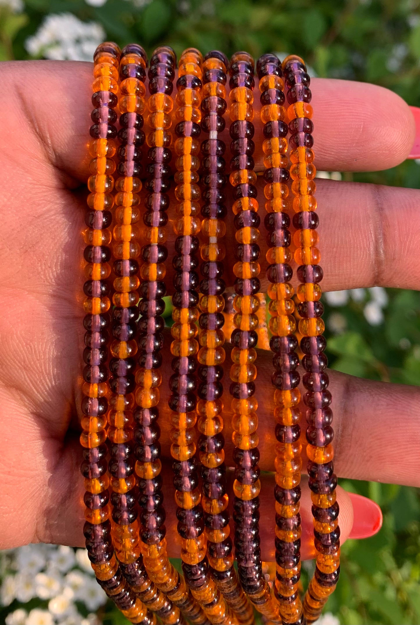 Russet Tie On Waist Beads
