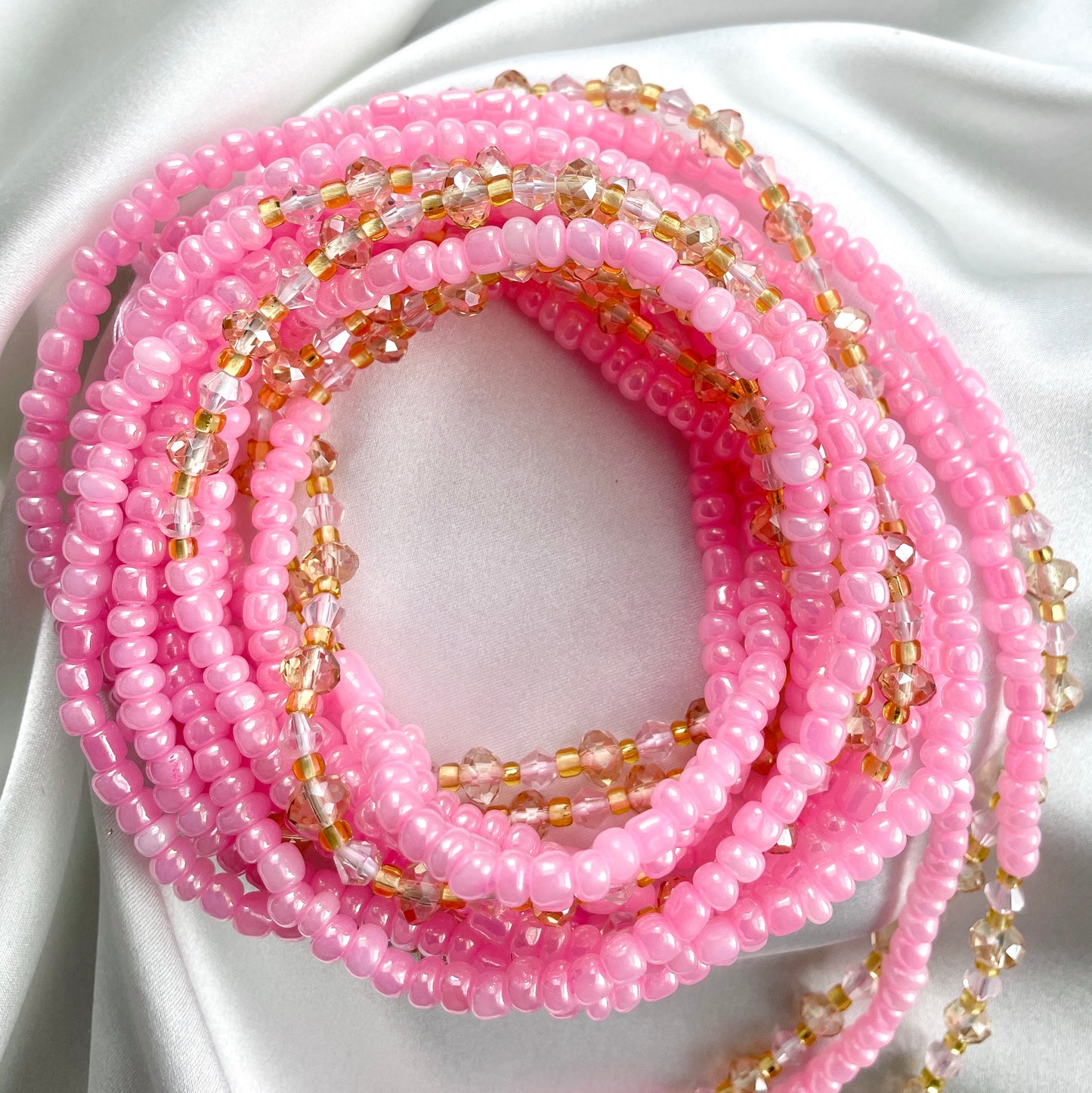 Taffy Crystal Tie On Waist Beads