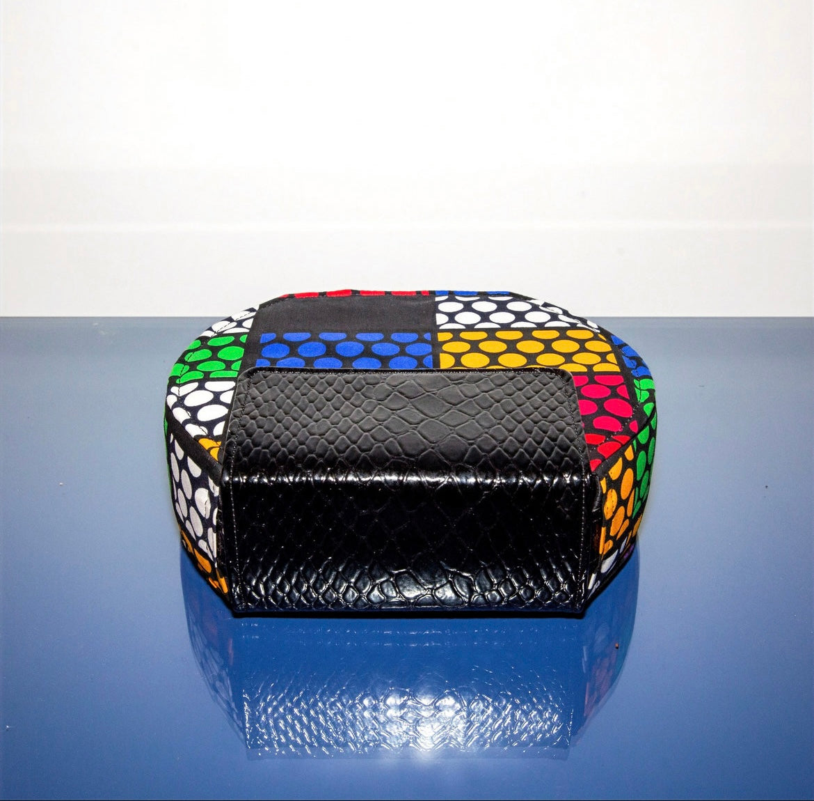 Amira Rubix African Print Faux Leather Bag
