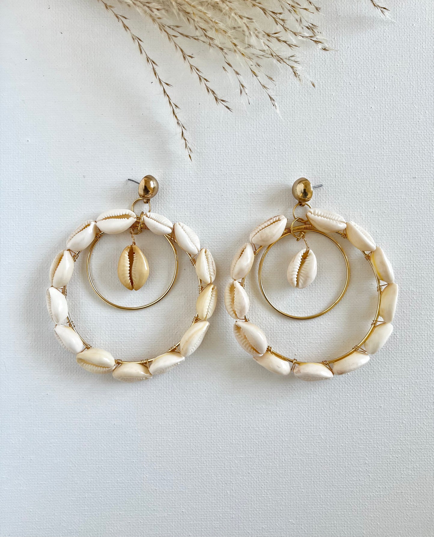 Reba Cowrie Earrings
